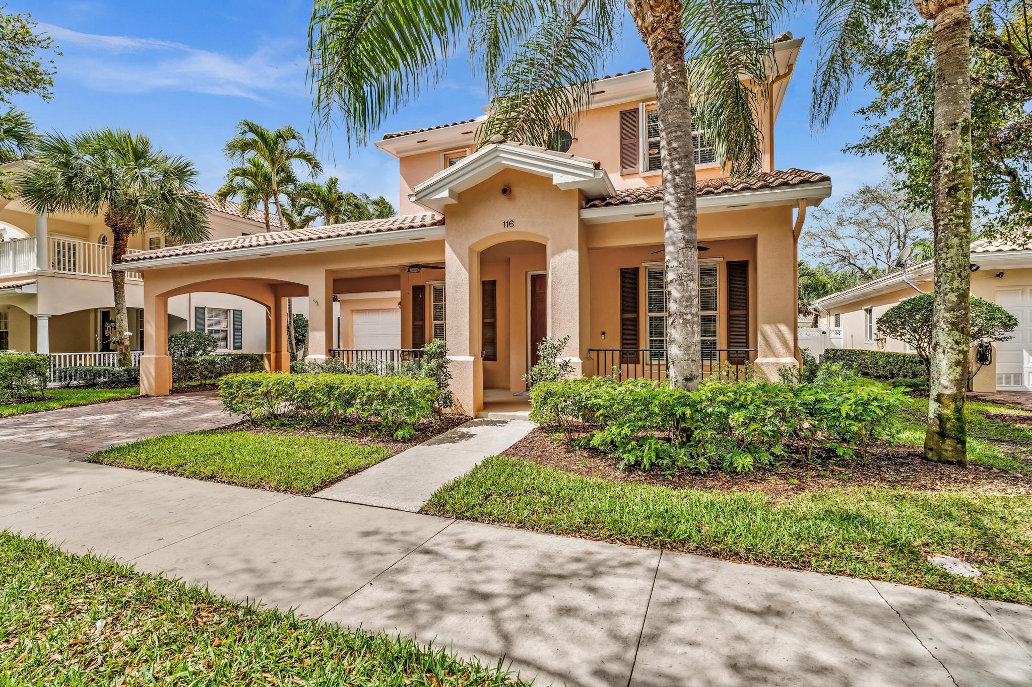 Welcome to 116 Sardinia Circle, a spacious 5-bedroom, 4-bathroom single-family home nestled in the desirable Tuscany at Abacoa community in Jupiter, Florida. Built in 2003, this 2,932 sq ft residence offers a blend of comfort and style. The kitchen and bathrooms were just recently updated. The primary bathroom (and bedroom located on the first floor) is particularly stunning! The living space opens up to a custom pool and nice sized yard perfect for enjoying the Florida sunshine. Large bedrooms upstairs, a rare find in Florida homes! A two-car garage and additional driveway space accommodate multiple vehicles. Looking for even more greenery? This home is located directly across from a green space, park and playground. Perfectly shaded and picturesque streets. Recreational​​‌​​​​‌​​‌‌​‌‌‌​​‌‌​‌‌‌​​‌‌​‌‌‌ facilities include a community pool, fitness center, and pickleball and tennis courts are located in the public Abacoa park within a very short walking distance to this home. Close to top-rated schools, shopping centers, dining options, and pristine beaches. Abacoa Golf Club is just a few streets over, and within a quick golf cart ride you will find yourself in the heart of downtown Abacoa which offers restaurants, shops and community events. All of the "third" space you could need for easy and happy living within minutes.