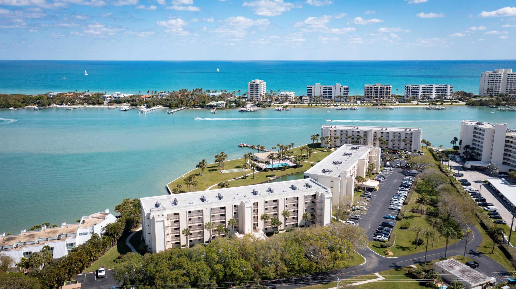 Amazing waterfront view overlooking open Intracoastal waterway and Jupiter Island. this unit is priced to sell to someone wiling to renovate to their taste. 55+ active community