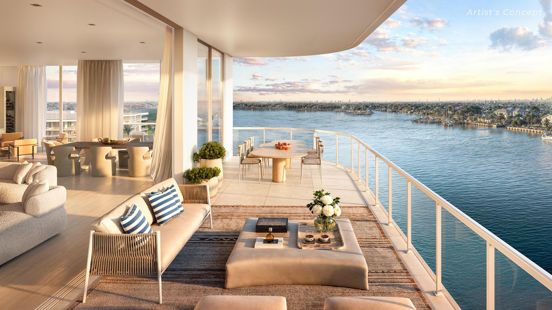 Move-In Early Next Year, construction is ahead of schedule at The Ritz-Carlton Residences, Palm Beach Gardens.  This 14-acre oasis combines legendary on-site hospitality and management by The Ritz-Carlton. A resort lifestyle directly on the Intracoastal Waterway, moments from premier shopping, dining, pristine beaches & top golf courses. 106 residences, 29-slip private marina, options include 3 to 5 bedroom flow-through layouts, all with floor-to-ceiling hurricane windows & expansive terraces overlooking the waterfront. 2 assigned garage spaces. Amenities:24-hr guard gate, concierge, food & beverage service, valet, fitness center, spa, business center, resort pool with lap lane, cabanas, guest suites & more