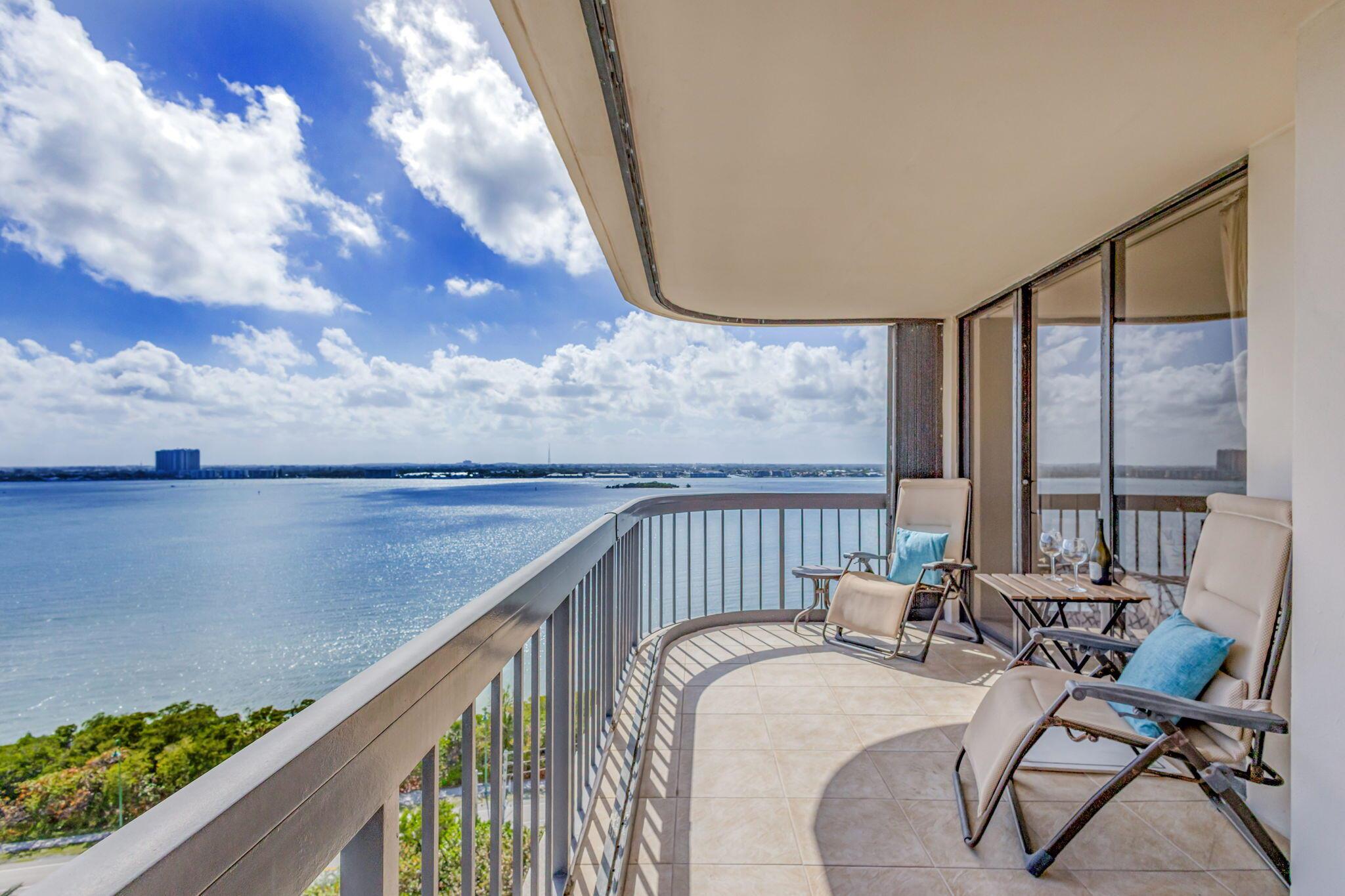 Light and bright south east exposure with ocean and Intracoastal water views in every direction! Enjoy spectacular sunrise & sunset views from one of your two large separate terraces. New A/C and hot water heater.This condo boasts 1,700+ square feet of living space with ample size closets and storage. Large floor plan with a light and bright kitchen ready for your own personal touches. Residence is being sold fully furnished and includes garage parking. Eastpointe I is a luxury building with a heated pool, sauna, and spa amenities along with 24-hour security and concierge service. Singer Island offers an abundance of local amenities including nearby shopping at the luxurious Gardens Mall and 10 minutes from Worth Ave ,But most important it has miles of sandy beach at your footsteps.