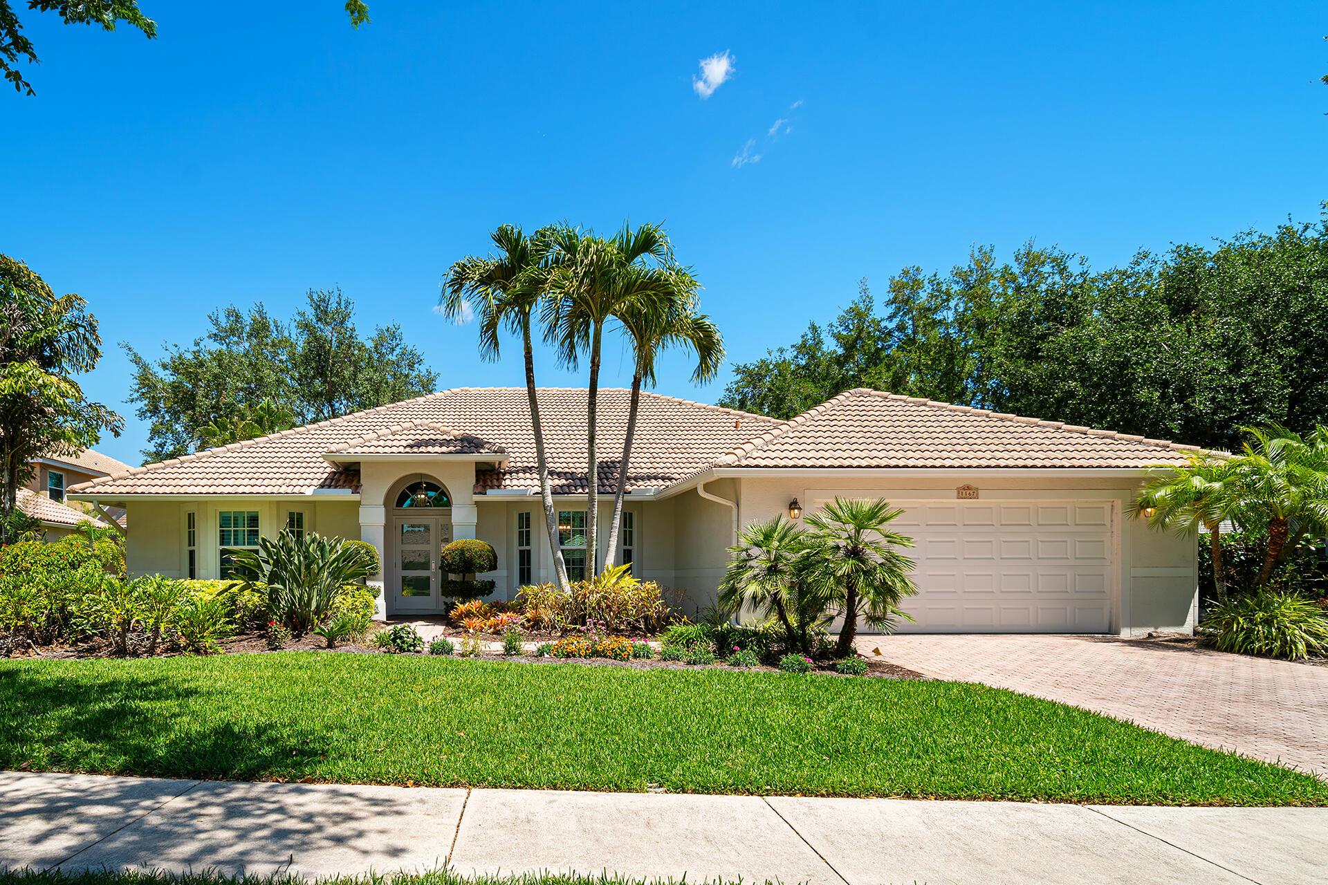 Turn Key spacious home with vaulted ceilings, new impact windows, door, and slider in 2022, Newly painted interior & exterior in 2024, new floors in 3 bedrooms in 2024, new central air & water heater in 2019, new light fixtures 2024, corner lot with spacious fenced in side yard perfect for entertaining or pool, Master bedroom has tray ceiling & glass slider to patio w/glass door entry to spacious lanai, Family room has glass sliders which open to lanai, lanai has custom summer kitchen w/rotisserie, fridge & stone counter & accents, outdoor water fountain in rear yard, new 2025 automatic digital Rachio sprinkler system, all GE stainless steel appliances, abundance of cabinetry w/pull out drawers, custom pantry, lots of granite counters & backsplash, bay windows, transom & palladium windows .Egret Landing in Jupiter, Florida is a popular, family-friendly neighborhood known for its spacious homes, resort-style amenities, and strong sense of community. The community is ideal for families, with wide, tree-lined streets, green spaces, and a safe, welcoming atmosphere. Residents have access to a well-equipped clubhouse, a large swimming pool, fitness center, basketball courts, seven tennis courts, playgrounds, and even RV and boat storage. The homeowners' association is active and regularly organizes social events that help foster neighborly connections. Egret Landing is conveniently located near downtown Abacoa, offering easy access to shops, restaurants, and entertainment, as well as Jupiter's beautiful beaches and top-rated schools. Altogether, it combines comfortable living, a connected community, and a prime Jupiter location, making it a highly desirable place to call home. A+ rated schools, Low HOA!