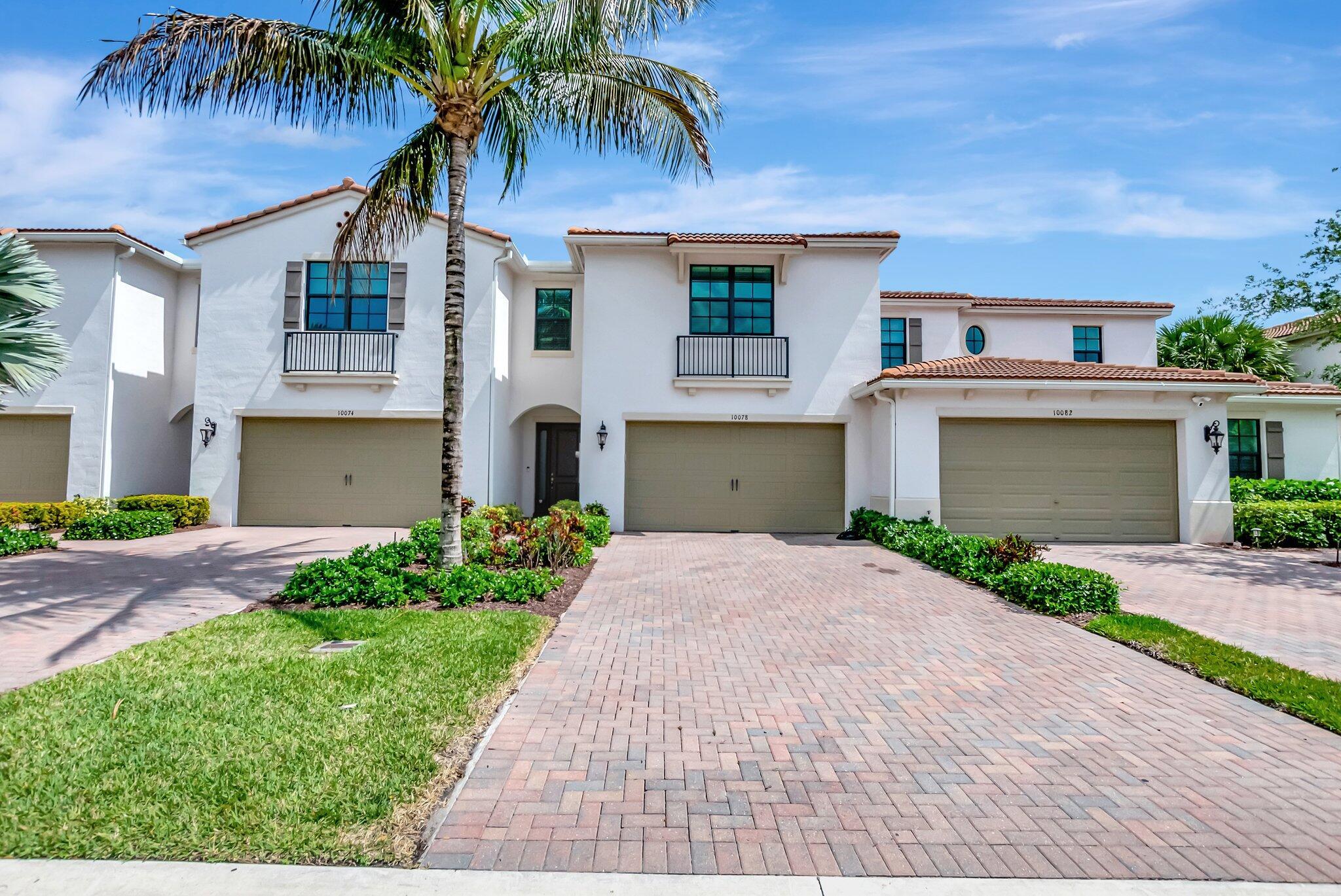 PRICE REDUCED....MOTIVATED SELLER! Beautifully appointed  3 bedroom, 2.5 bath townhouse overlooking expansive lake and golf course is a must see! This newer built home features an open concept floorplan, a gourmet kitchen with quartz countertops, great island and stainless steel appliances opening to a large family room and dining area.  Beautiful upgraded  staircase, large primary bedroom with a custom spa-like bathroom and large closets. The secondary rooms are also very spacious. Laundry room is conveniently located on the second floor. This townhouse also has a two car garage.    Private upscale community clubhouse with pool, gym and party room.