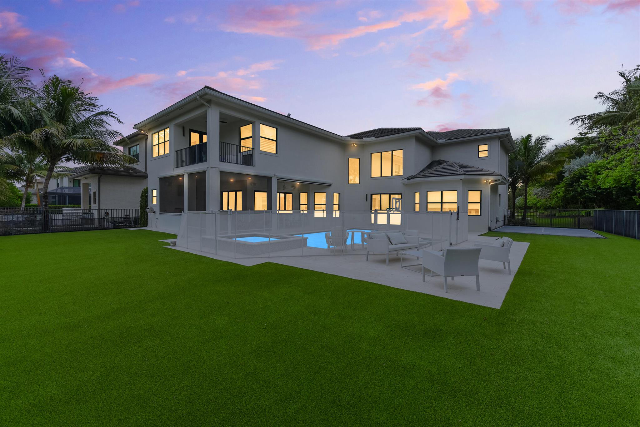 This Stunning upgraded Mediterranean style pool home is an entertainer's dream. Located in the amenity-rich community of Seven Bridges in Delray. Situated at the end of the cult-de-sac with a water view allowing for lots of privacy. Enter into the spacious living area where you will find a floor to ceiling fireplace as well as impact windows which allow for plenty of light. The guest Bedroom and Bath are conveniently located on the first floor along with 2 Baths that are situated in the Office and Family room. There are Five full Bedrooms on the second level all with adjoining Baths. The Kitchen is a Chefs delight complete with an upgraded Jennair Refrigerator, Gas Stove, and a Uline Beverage Refrigerator. An extra large Pantry and plenty of Counter space completes this fabulous Kitch The Exterior boasts a Summer Kitchen, Large Heated Pool and a Spa with plenty of privacy and space for Famiy or Guests. Also included is Turf, and a Sports Court.
The Amenities at Seven Bridges are endless, Featuring a Clubhouse, Fitness Center, Spa, Tennis Courts, Pools, Dining and more.
Seven Bridges is ideally located only minutes from the Turnpike and I95.