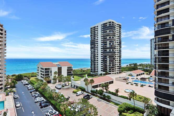 Welcome to Cote D'Azur which offers private beach access, a heated swimming pool and elevated pool deck, fitness facilities and sauna, tennis courts, and residents lounge. This beautiful 2 BR 2 BA condo located on the south side of Tower 2 with dual ocean + Intracoastal views with a full-size interior laundry room is offered fully furnished including media,(NEGOTIABLE) Enjoy IMPACT GLASS SLIDING DOORS and hurricane shutters for added protection. Covered parking under tennis courts. Fresh Painted and pleasantly decorated throughout with a split BR floor plan, 2 walk-in closets, and a custom kitchen with Steel Appliances Master Bath has dual vanities, a separate soaking tub, and walk in shower for more you will need to see the appreciate