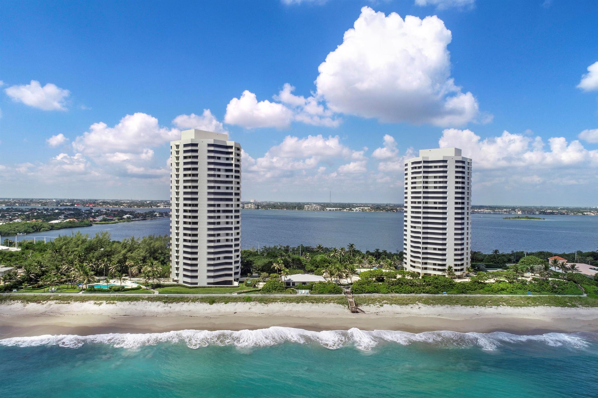 Direct ocean views give a 180 degree vista of the Atlantic and the intracoastal waterway. There's nothing more lovely than watching the sunrise  in the morning or the moonlight ahimmering across the water under the sparkling stars at night.    Rarely offered 3 bedroom condo with marble flooring and beautifully remodeled baths.  Seawinds is in the final stages of completing the Structural Milestone Inspection and work that was required.   All assessments are paid.  Three large bedrooms provide lots of room for guests.  The ensuite laundry has a washing tub also.  Parking garage is connected to the building and provides service through the elevators right to your floor.