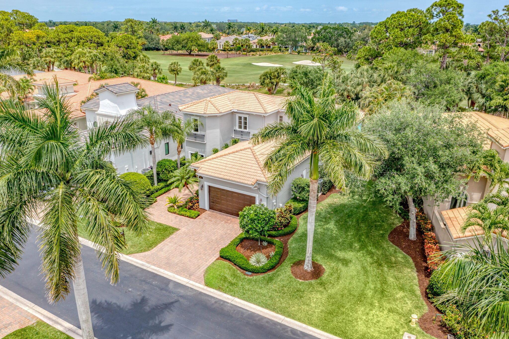 Exquisite Renovated Estate in Mirasol Country Club with Panoramic Golf Course Views. Welcome to luxury living at its finest in Mirasol Country Club, the premier private community in Palm Beach Gardens. This meticulously renovated 4-bedroom, 5-bathroom, plus den/office home offers an unmatched blend of elegance, comfort, and high-end upgrades. Sweeping views of the Sunrise Golf Course serve as the backdrop to the private outdoor oasis, complete with a resurfaced saltwater pool, expansive lanai, and a fully equipped summer kitchen set against the backdrop of newly paved backyard. Inside, discover a home thoughtfully reimagined with soaring 14-foot ceilings, spacious great room, custom cabinetry throughout, and Pecky Cypress wood accents in the kitchen and all bathrooms. The chef's kitchen, fully renovated, features top of the line appliances, Crystallo translucent quartzite countertops, and handcrafted finishes that elevate everyday living. The luxurious primary suite offers custom closets and a spa-inspired bathroom with marble flooring, modern fixtures, and designer lighting. Each of the home's bathrooms has been renovated completely renovated. The Vip 1st floor suite is situated for privacy. The 2nd level suites are spacious and welcoming. Additional upgraded highlights include, Hurricane Impact Windows and Doors and a full hurricane screen for the patio/loggia, Three-zone A/C systems, Water heater, Washer/Dryer, Custom window treatments and plantation shutters, Custom lighting fixtures, and much more. Sport Membership. Mirasol is one of Palm Beach Gardens' most coveted country clubs, boasting a 75,000 square foot clubhouse with multiple indoor and outdoor dining venues, a full-service spa, a state-of-the-art fitness center, a dedicated kids' clubhouse, tennis and pickleball courts, an Olympic-sized pool, kids pool, additional secluded pool and two championship golf courses. This vibrant community offers an array of social activities, special interest clubs and events, ensuring a dynamic lifestyle for its residents.