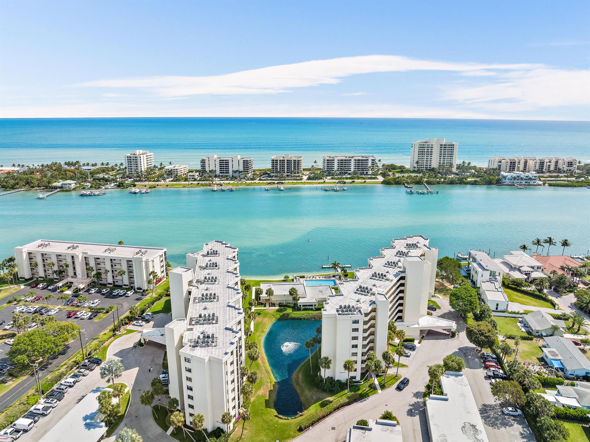 Welcome to unit 508, located in the highly desirable Sandpointe Bay Condominiums in Tequesta! This condo has beautiful views of the intracoastal, and is located directly across from the prestigious Jupiter Island. This beautifully renovated 2 bedroom, 2.5 bathroom unit boasts all new flooring, kitchen and appliances. Endless amenities such as paddle-boarding, kayaking, tennis, pickleball, and a community pool are all at your leisure. This condo truly has it all. Don't miss out on this incredible waterfront opportunity!