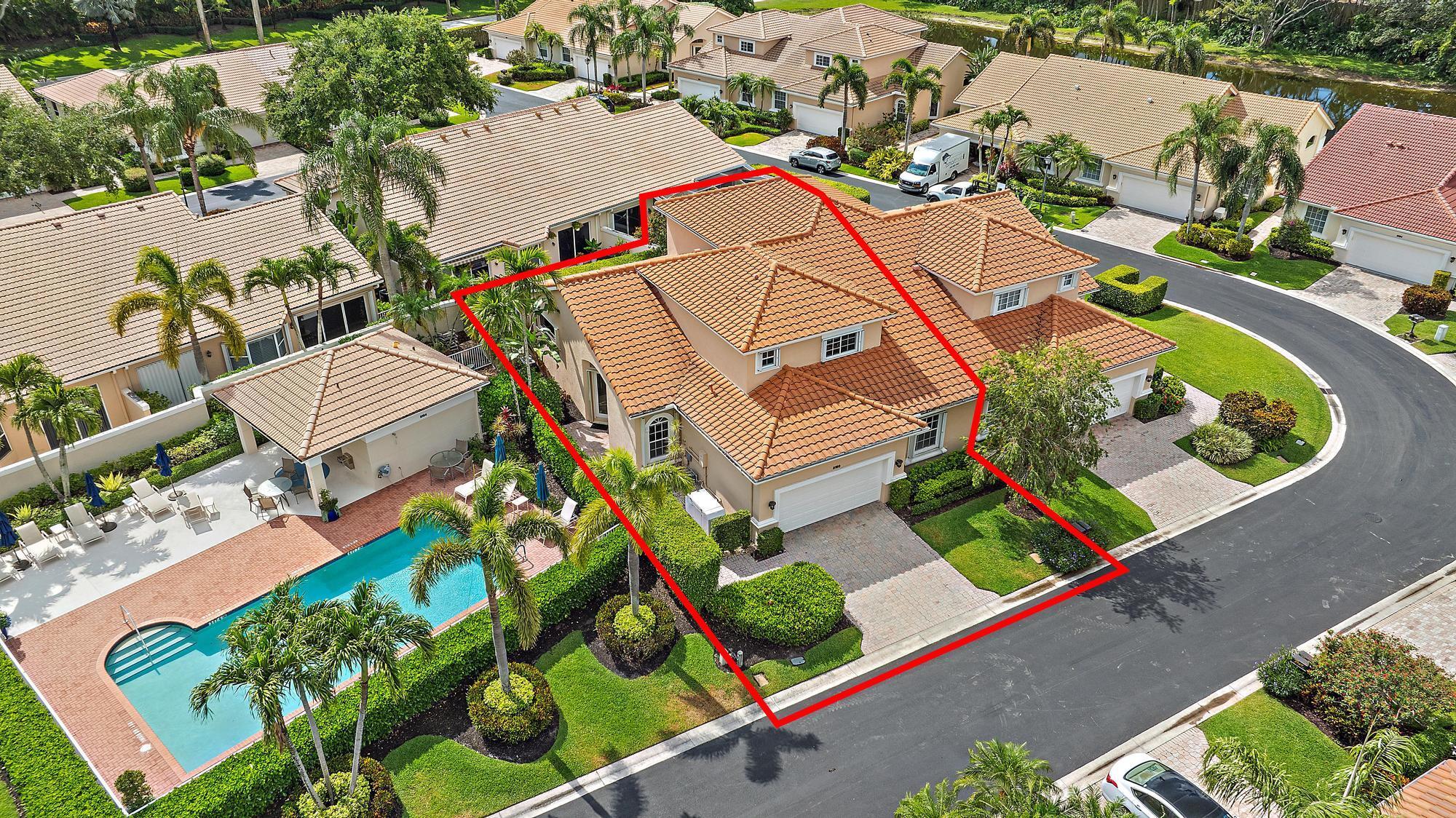 The largest model in Sandpiper Cove! Incredible space and number of rooms at this price point. With almost 3000 SQUARE FEET, 4BR/4BA+Den this home offers incredible value. The ''Hibiscus'' model is known for it's soaring ceilings, spacious bedrooms, and well-thought out and timeless floor plan. Featuring TWO PRIMARY SUITES, this home offers the main Primary Suite downstairs, in addition to a den/office, as well as another guest bedroom and bath on the first level. Upstairs there is a SECOND PRIMARY SUITE, and another bedroom suite as well. ACCORDIAN HURRICANE SHUTTERS and a WHOLE-HOUSE GENERATOR offer protection and convenience. HVAC replaced in 2022, hot water heater replaced in 2021. This home is located right next to the Sandpiper Cove community pool, which is reserved for the residents of Sandpiper Cove and their guests. Located within walking distance to Ibis's world-class amenities, this home features a desirable, central location within Ibis. The Club at Ibis is an award-winning community that boasts a 90,000 sq. ft. clubhouse, three 18-hole Nicklaus-family Championship golf courses, five restaurants, a world-class fitness complex and spa, and incredible tennis and pickleball facility.'