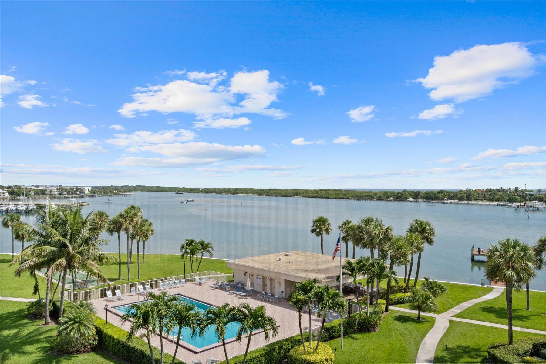 Spectacular end unit penthouse with long, panoramic views looking up the blue water of the Intracoastal and over at Blowing Rocks and the the Atlantic Ocean! This spacious 2 bedroom, 2 bath condo in Broadview features lots of natural light, undated, open floorplan looking out to the balcony and some of the absolute best views anywhere in Florida! Great condition, great location close to shopping and restaurants, and great views!