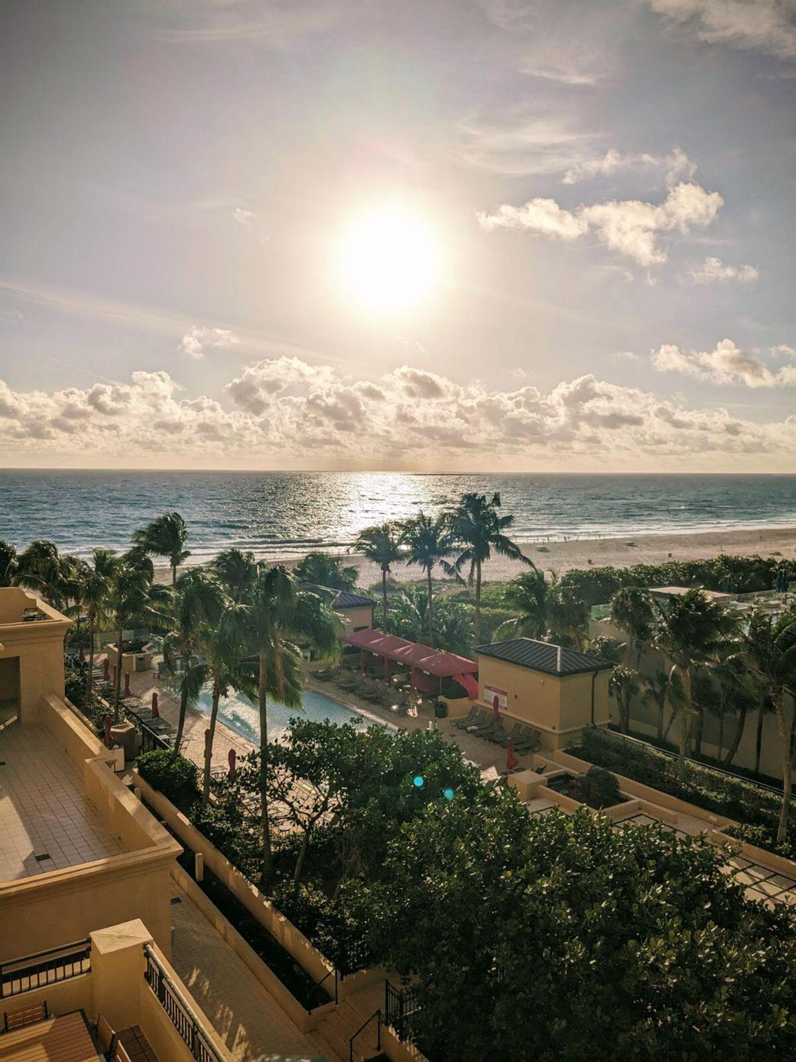 Modern fully furnished 2/2 condominium w/ sunny SE exposure and ocean views in first class resort facility with 12 month rentals upwards of  $115,000 with some owner use.. Marble flooring throughout, granite kitchen counters and breakfast countertop. This Resort Hotel/Condo is on the beach and has two pools, outdoor whirlpools, a full-service spa, three restaurants, a fitness center, concierge services, and valet parking. It is a luxurious retreat and turnkey investment property! An owner can choose to utilize the Marriott rental program or rent independently or through an agent.. There is no minimum rental period, even renting for one day is fine. Great rental history of in a very popular one of a kind resort on Singer Island.