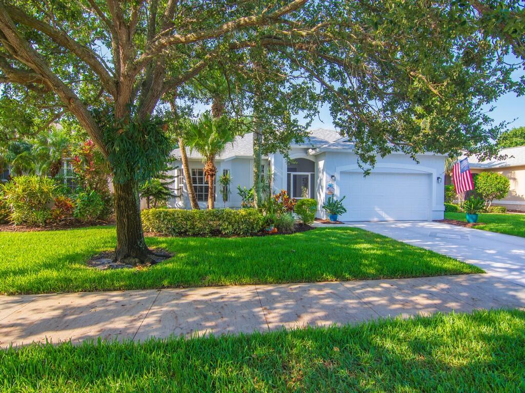 Own this Great home in the private Gated ''Sanctuary'' Subdivision w/community pool, clubhouse, sidewalks & tennis courts. Exceptional house location allows you to enjoy the tranquil Florida lifestyle in your backyard W/Southern Lake views highlighted by a nature preserve/garden setting. Popular GHO ''Hatteras'' features an open split floor plan Move in ready condition with fresh exterior & interior paint all tile flooring with bamboo wood floors in 2 of the bedroom's W/H 4/25; roof 10/22; plumbing 4/23 only $213/month HOA fee covers individual mowing, landscaping, trimming and all common areas.