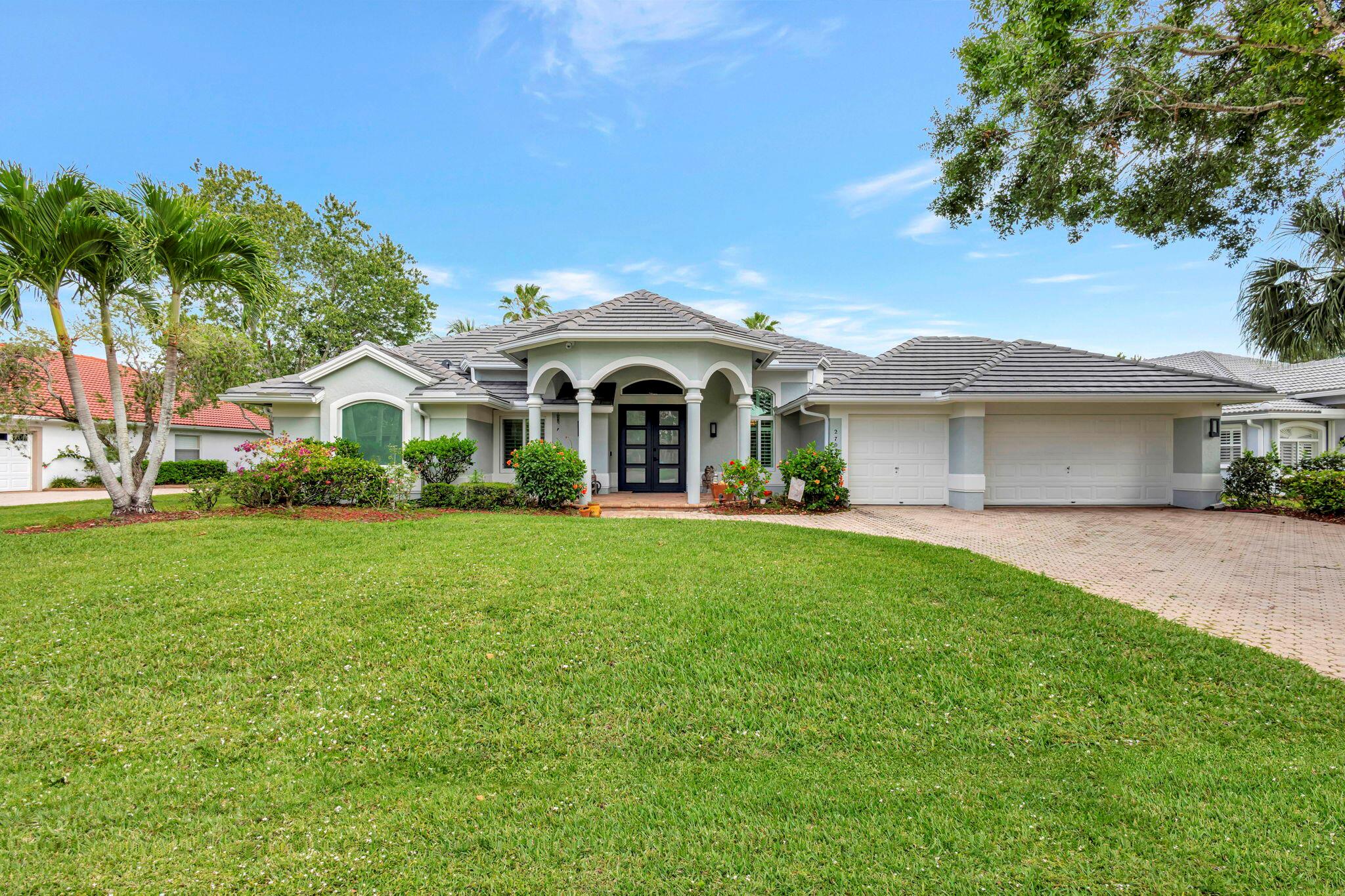 Discover this spacious and fully renovated 4-bedroom, 3-bath CBS home, featuring a 3-car garage, a desirable split floor plan, and a private pool with serene views of the golf course all nestled within a gated community with low HOA fee. Flooded with natural light, the home offers an open-concept kitchen and family room, a formal dining area, and three beautifully appointed bathrooms. Additional highlights include new roof(2021), hurricane impact windows(2022), solar power(2022), reverse osmosis water treatment system (2022) and much more.  Located on the best public golf courses in the area, this home combines comfort, style, and functionality in an ideal setting.