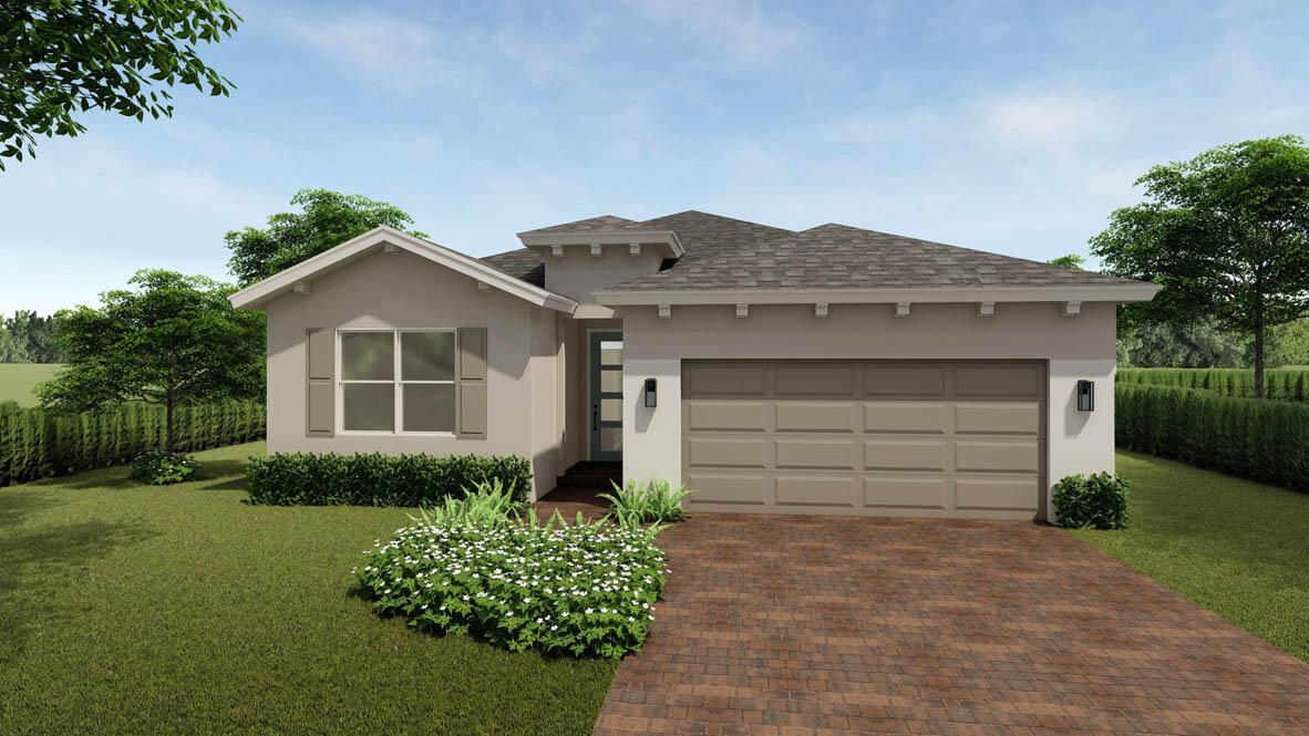 The Delray floor plan is a single-story, single-family home with 2,034 square feet of living space featured in our Twin Oaks community in Stuart, Florida. It features four bedrooms, two bathrooms, and a 2-car garage. The design offers an open-concept layout, with a spacious living room that seamlessly integrates with the dining area and kitchen. This configuration is ideal for both everyday living and entertaining.The primary bedroom includes a luxurious en-suite bathroom and two walk-in closets, providing ample storage and a touch of elegance. The three additional bedrooms are conveniently located near the second bathroom.A standout feature of the Delray is its large covered lanai, perfect for outdoor relaxation and gatherings.