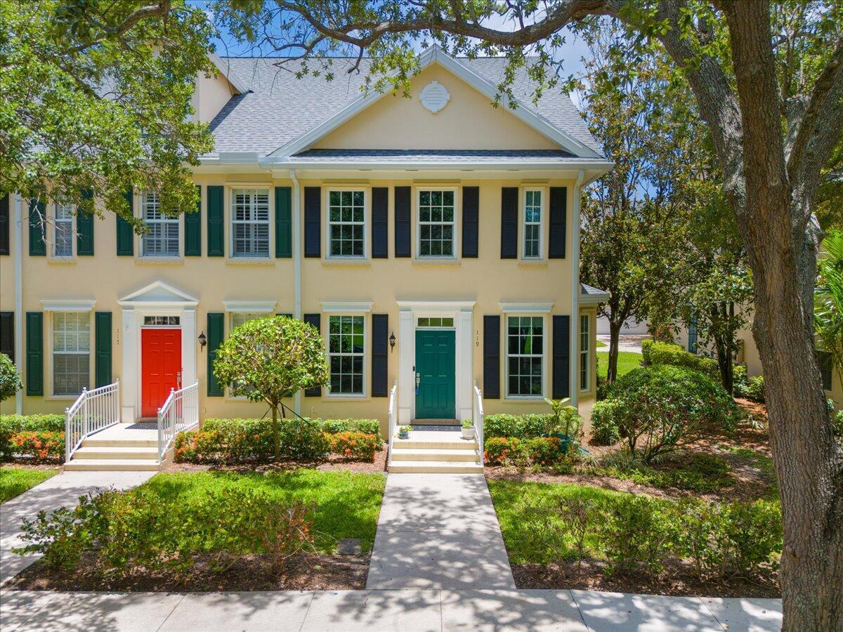 Located in Abacoa's New Haven community, this 3-bedroom, 2.5-bath end-unit townhome blends style, function, and smart upgrades. Features include views of the open green space, crown molding, extended quartz kitchen countertop with extra cabinet storage in island, impact windows (2021, except transom window), a new A/C (2025), new roof (2021), large attic storage space with pull down stairs & a 50-amp outlet with its own breaker in the garage perfect for an EV. Spacious bedrooms and thoughtful finishes make this home truly move-in ready. Residents enjoy tree-lined streets, community pool, clubhouse, playgrounds, and close proximity to shopping, dining, and Jupiter's beautiful beaches. Whether you're seeking a year-round residence or seasonal retreat, this charming townhome is a stand out!