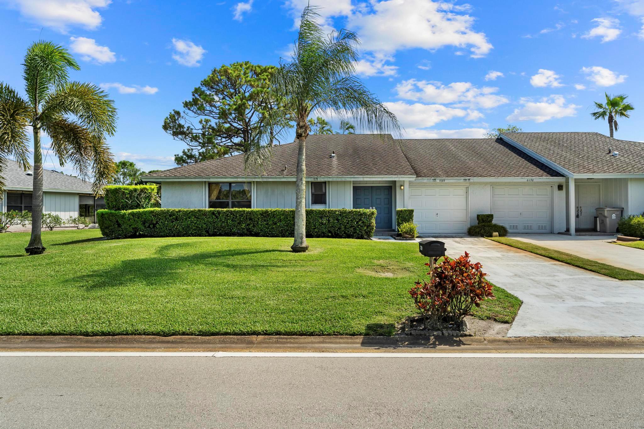 Welcome to your turnkey villa in the prestigious man-gated community of Eastpointe Country Club! This beautifully maintained 2 bedroom, 2 bathroom home offers serene lake views and a comfortable, low-maintenance lifestyle. Enjoy relaxing or entertaining on the screened-in porch or retreat to the spacious primary suite, featuring an additional secured owner's walk-in closet and renovated bathroom with a walk-in shower. The kitchen boasts newer stainless-steel appliances, and the home includes a 3-year-old A/C unit and a 5-year-old water heater. The owner has a contract for a new roof scheduled to be installed, offering added value and peace of mind. Fully furnished and move-in ready, this villa includes furniture, bedding, kitchenware, and more, perfect for investors or seasonal residents period to rent makes it an excellent income-producing opportunity.
Eastpointe offers two championship 18-hole golf courses, a stunning clubhouse, full-service restaurant, state-of-the-art fitness center, tennis, pickleball, and more. Don't miss this incredible opportunity to own in one of Palm Beach County's premier gated communities!