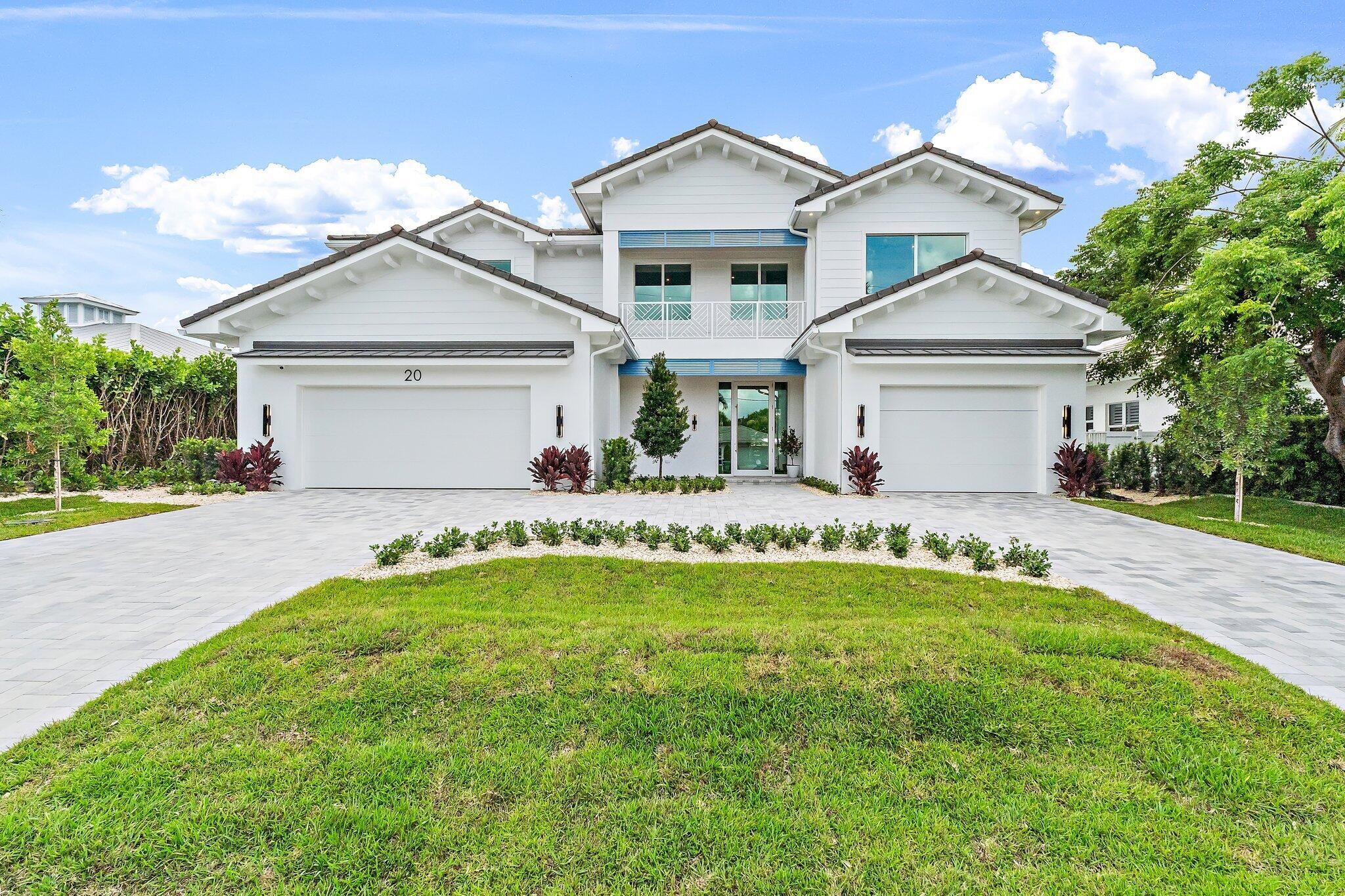 Experience luxury coastal living in this brand new, breathtaking waterfront home, thoughtfully designed to capture sweeping water views from every room. Scheduled for completion in the second quarter of 2025, this 2-story masterpiece boasts 4 spacious bedrooms, a dedicated office, 4 full baths, and 1 half bath, offering over 5,000 sq. ft. of refined living space (7,342 sq. ft. total).