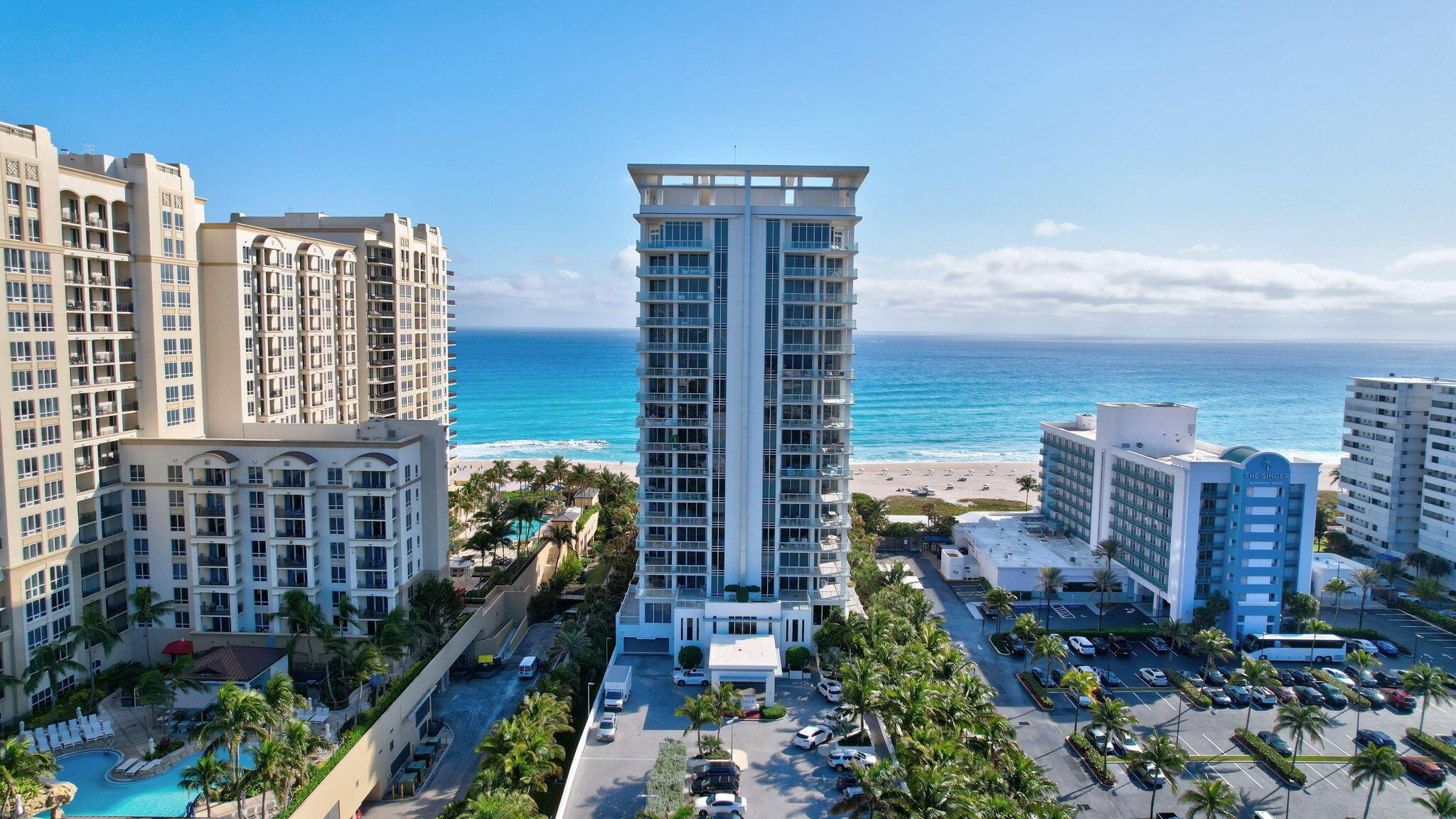 One of the most prestigious developments on Singer Island, offering a modern and luxurious coastal lifestyle. With its secure gated entry, on-site concierge services, and a stunning pool terrace overlooking the Atlantic Ocean, this residence redefines sophistication. The pool terrace also features  a spa, and a grilling  area . Full beach services, ensure residents experience the best of resort-style living.This NW facing unit  provides unobstructed views of the Intracoastal  waterway & partial ocean vistas, filling the home with natural light and picturesque views.A spacious wrap around balcony offers an ideal setting for outdoor dining.  This  3 BR, 3.5 BA unit includes an additional office,  It is fully furnished and move-in ready