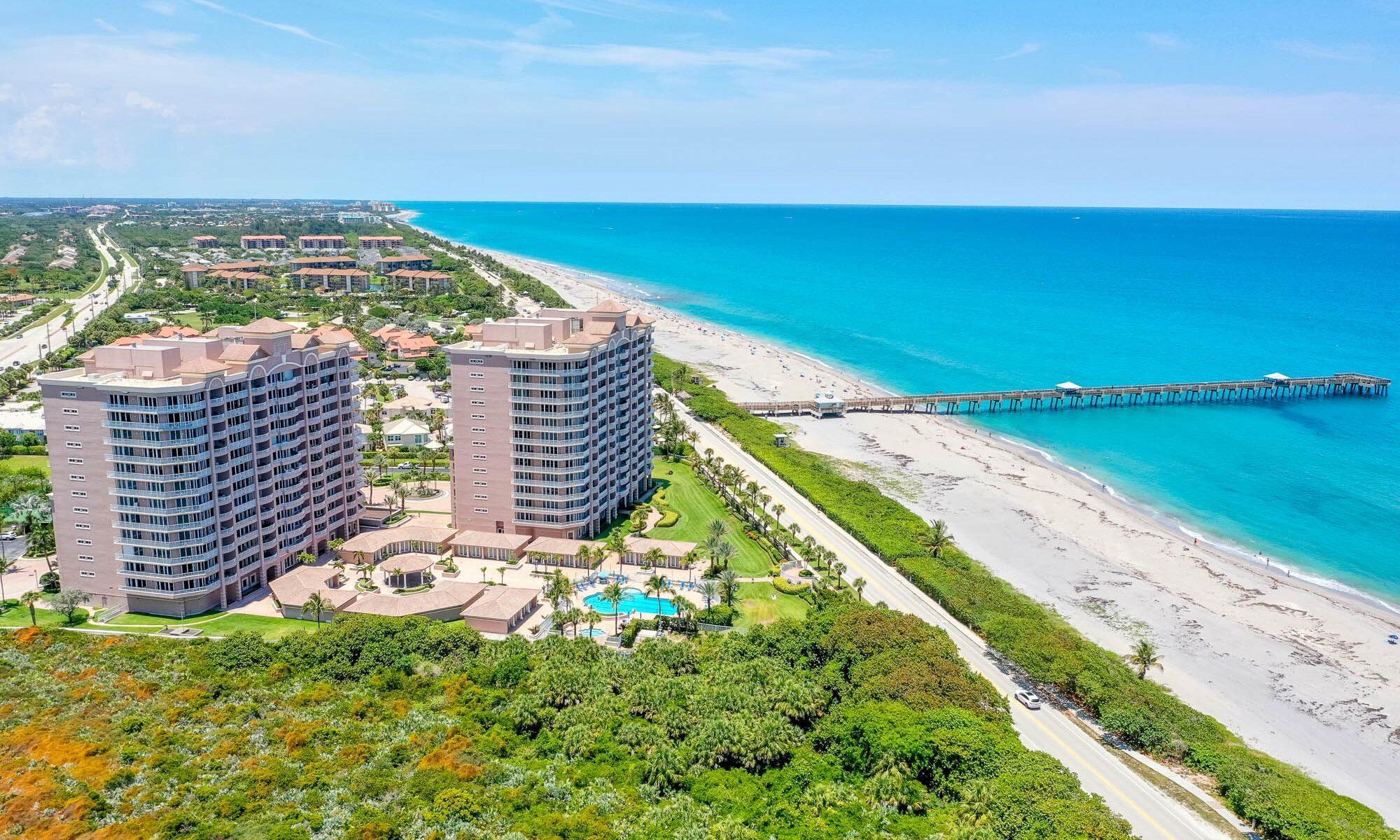 Experience luxury oceanfront living in this beautiful residence, located in the most desirable full-amenity condominium complex in Juno Beach. This spacious home offers stunning ocean, pool and garden views, floor to ceiling windows, and an open floor plan designed for both comfort and elegance. Enjoy peace of mind with newer impact glass & doors, automated hurricane shutters, and newer AC & appliances. The home flows flawlessly from the chef's kitchen, great room, owners suite & expansive balcony space. Resort-style amenities include 24-hour security, oceanfront pool/spa, fitness center, tennis/pickleball, golf simulator, beach access, movie theater, billiards, on site concierge & more. Perfectly situated near fine dining, shopping, and golf, this is coastal living at its finest.