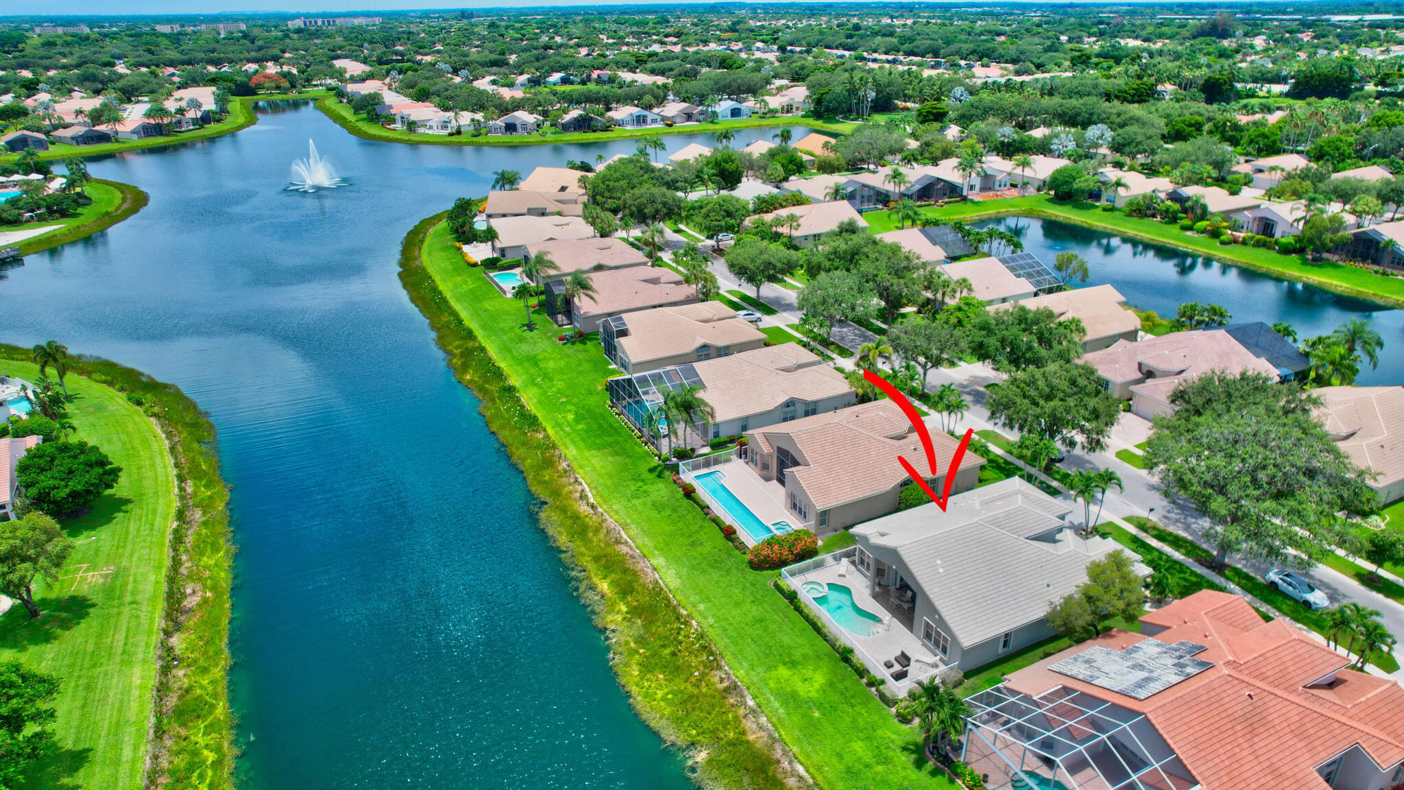 Welcome to Valencia Falls! This beautiful lakefront home is located in the much desired GL built community offering resort style amenities. Enjoy calming lake views from the living areas and the primary suite. Split BR floorplan ensures privacy for guests and family. Spend your mornings on the east facing oversized patio overlooking the peaceful lake and your private pool/spa. Perfect space for relaxing and entertaining.  Primary bedroom offers lake views, coffered ceiling, two walk-in closets and ensuite bath with soaking tub and dual vanities. White kitchen with plentiful cabinets, pantry, SS appliances, granite countertops and backsplash. Two car garage with pull down attic. Accordion shutters for hurricane protection.  Two bedrooms currently used as office/den space. MOTIVATED SELLERS Residents will enjoy resort style amenities with onsite cafe offering  sit down service, tennis/pickleball, state of the art fitness center and a fabulous heated &amp; chilled sparking pool plus a resistance pool. Unwind and take the stress away in the soothing hot tub. A plethora of clubs to join and make new friends. Card rooms, billiards, a ballroom and a playground for the grandkids to enjoy. Perfectly located in central Delray Beach close to the famed Downtown Atlantic Avenue, top notch dining, the best shops, and of course Delray's beautiful wide sandy beaches. Live where others vacation! 24 hour gated security.