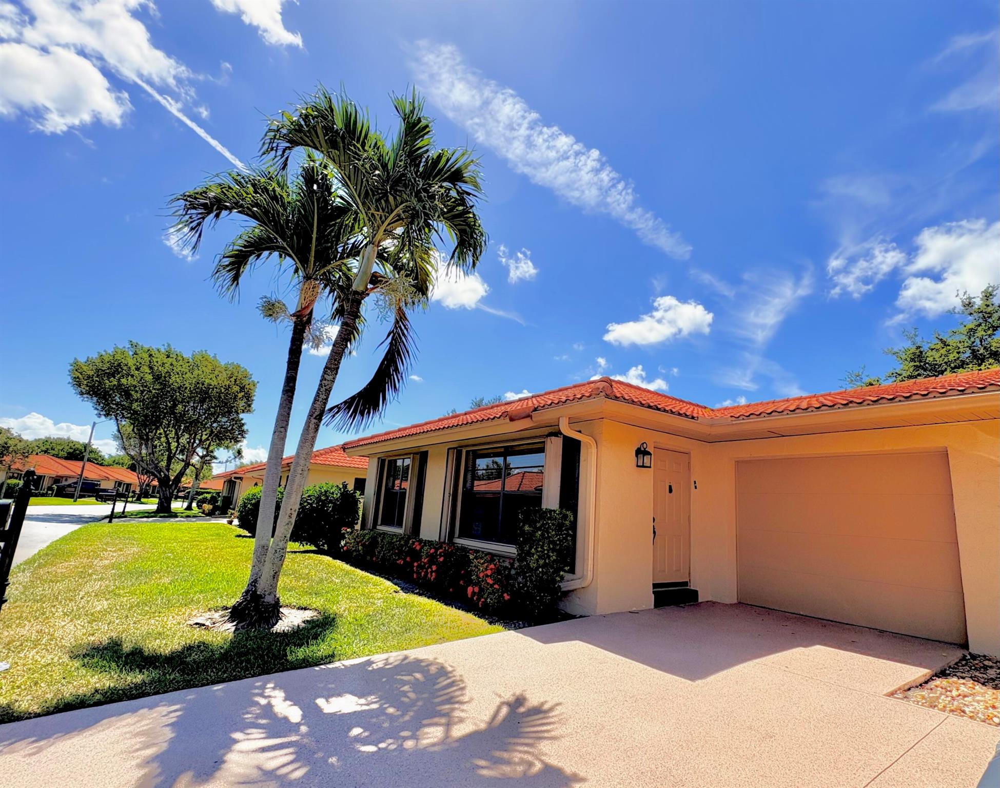 Charming 2-Bed/2-Bath Villa with Garage in 55+ Gated Community. Discover comfort, convenience, and coastal living in this beautiful community. This spacious villa features a private garage, a bright and open floor plan, and easy access to a variety of community amenities and social activities. Enjoy the lush, peaceful, and shady common areas, perfect for strolling in the mornings or evenings. Monthly maintenance that covers a wide range of services, including water, roof care, landscaping, and more. Ideally situated just minutes from downtown Boynton Beach, Delray Beach, Boca Raton, and the sparkling Atlantic Ocean, providing quick access to beaches, restaurants, shopping, and live entertainment. Twenty-five min. to Palm Bch. and Ft Lauderdale Airport. Bring your best offers!
