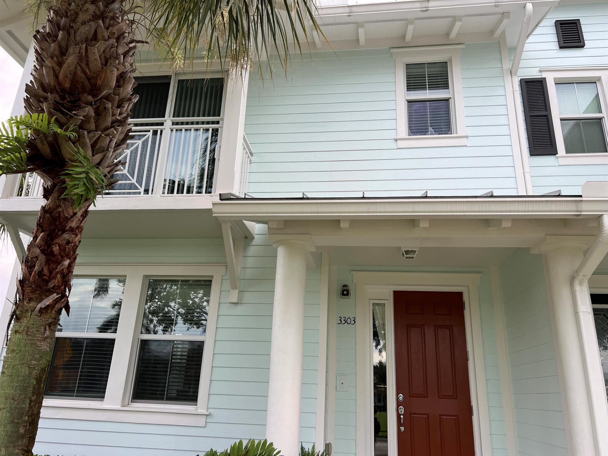 Hot Deal! Open Lake View Corner Townhome in Abacoa - Move-In Ready - MOTIVATED SELLERKey West-style 2-story townhome with metal roof, located in the heart of Abacoa's Mallory Creek. This 3-bedroom, 2.1-bath home features a 1-car garage, impact windows and doors, two relaxing balconies, and an open front porch. The upgraded kitchen includes granite countertops, and there is a dedicated laundry room with cabinetry, a sink, and window treatments. Ceiling fans are installed throughout. Enjoy stunning views of Mallory Creek's beautiful lakes from the large covered porch or the private balcony off the primary suite.