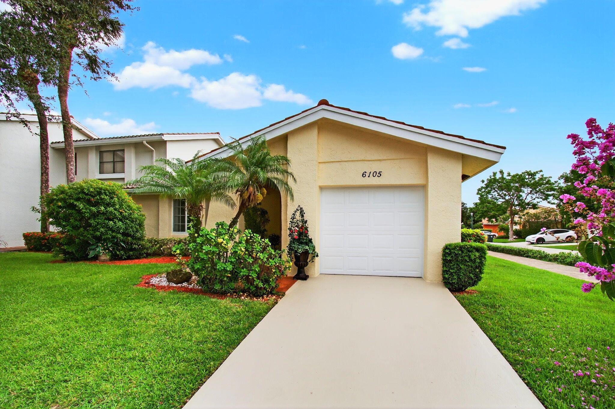 LOCATION! LOCATION! DISCOVER THIS RARE 3/2/GARAGE SUNLIT CORNER VILLA IN GATED ESTADA. WALK TO TOWN CENTER MALL, DINING, SHOPPES & MORE! HOME BOASTS 2023 LUMINOUS IMPACT WINDOWS/DOORS, STYLISH TILE  THROUGHOUT, SOARING CEILINGS, NO POPCORN, OPEN LAYOUT,  ELEGANT FRENCH DOORS LEAD TO OWNER'S RETREAT, SPLIT FLOOR-PLAN, FRESHLY PAINTED INSIDE & OUT, NEW LED LIGHTING, NEW AC,HOT WATER & APPLIANCES, ENERGY EFFICIENT & IMPECCABLY MAINTAINED. ENJOY A PRIVATE SERENE BACKYARD W/LUSH GREEN SPACE, ENCLOSED LANAI. $250.00 HOA INCLUDING LAWN, EXT MAINTENANCE, COMMUNITY POOL, COMMON AREAS, & SEC. GATE. FAM FRIENDLY ALL AGE COMMUNITY W/TOP BOCA SCHOOLS. CLOSE TO HWY, BEACHES & JUST ABOUT EVERYTHING! HOME CAN BE RENTED RIGHT AWAY. PERFECT TO LIVE IN OR INVEST IN THIS PRIME BOCA RATON HOME!