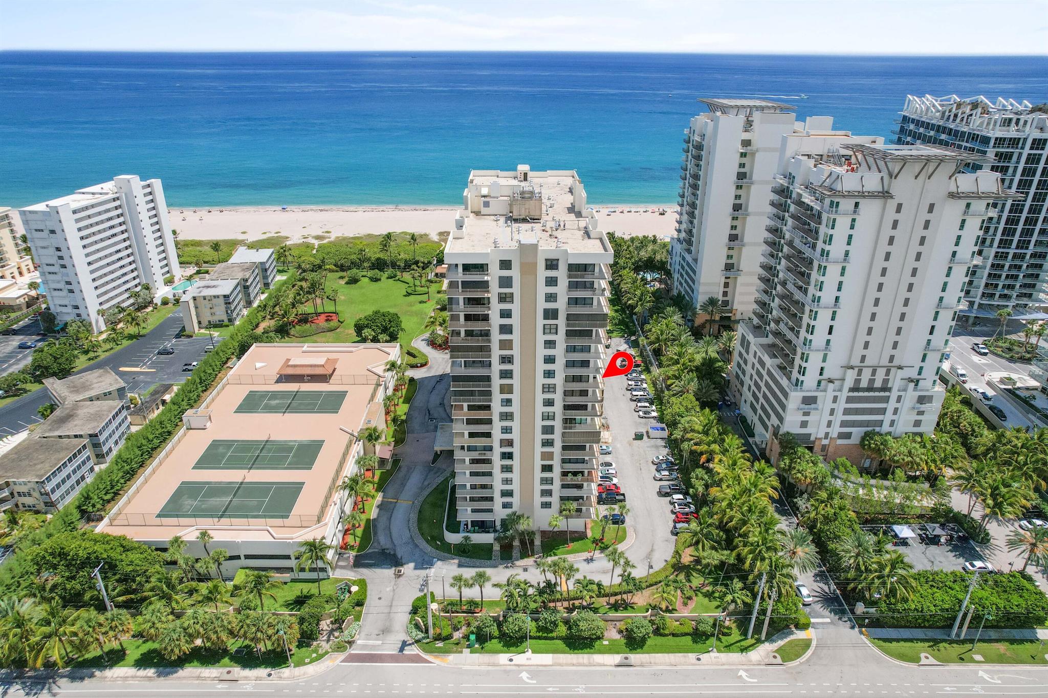 Don't miss out on this renovated corner unit with stunning views of both the Intercoastal Waterway and the Atlantic Ocean. This spacious 2-bedroom residence is bathed in natural light, thanks to floor-to-ceiling impact sliders that provide not only breathtaking views but also an abundance of fresh sea air. The interior has undergone a complete renovation, featuring luxury vinyl flooring, new baseboards and trim, which give the space a modern and inviting feel. It also has new vanities, countertops, and tile in the bathrooms. This condo offers the perfect blend of coastal living and contemporary comfort. Don't miss the opportunity to make it yours! This unit is being sold completely furnished and has direct beach access. Additional amenities include assigned garage parking, two heated swimming pools, a jacuzzi spa, saunas, three tiki huts with gas grills, beach chair/umbrella service, tennis courts, pickle ball, shuffleboard, gym, community room, and 24 hr security w/ concierge.

Concrete restoration recently completed and hallway renovation almost complete. All assessments have been paid in full by current owner. HOA fee includes sewer, water, trash, wifi &amp; cable.