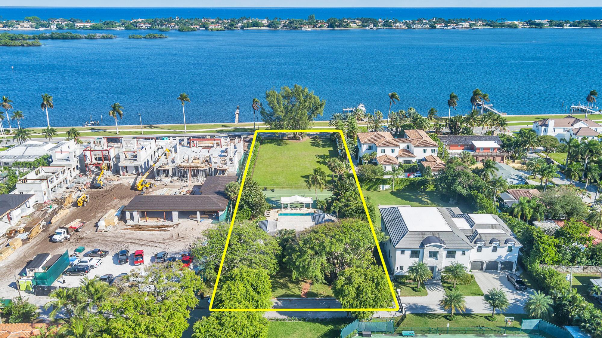 Incredible waterfront opportunity South of Southern. This 1.18+ acre lot is located directly across South Flagler Drive boasting Intracoastal Waterway views. The home is comprised of 3,558 sq ft, 3 bedrooms, 3 bathrooms and a den. Don't miss this unique opportunity to build a trophy property in West Palm Beach.