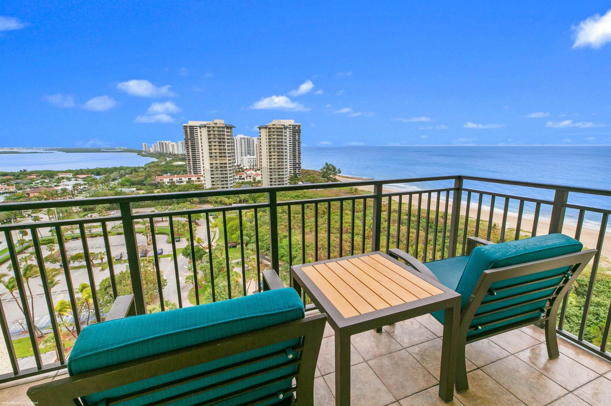 Immerse yourself in the awe-inspiring vistas of the ocean, Intracoastal, & park from this fully furnished 17th-floor 1-bedroom, 1-bath condo (with special terrace). Experience luxury with top-of-the-line appliances, marble flooring, carpeting, & granite countertops, complemented by world-class amenities & breathtaking views. Whether you desire a family-friendly vacation retreat, a rejuvenating getaway, or a savvy investment on Singer Island, this property has it!Unlock the potential for income by participating in the hotel's rental program, renting independently, or simply moving in to savor the luxury lifestyle firsthand. Featuring 239 all-suite units & 66 residential condominiums, the Resort presents 4,000 sq. ft. of meeting space, an 8,500-sq. ft. spa, & an array of amenities