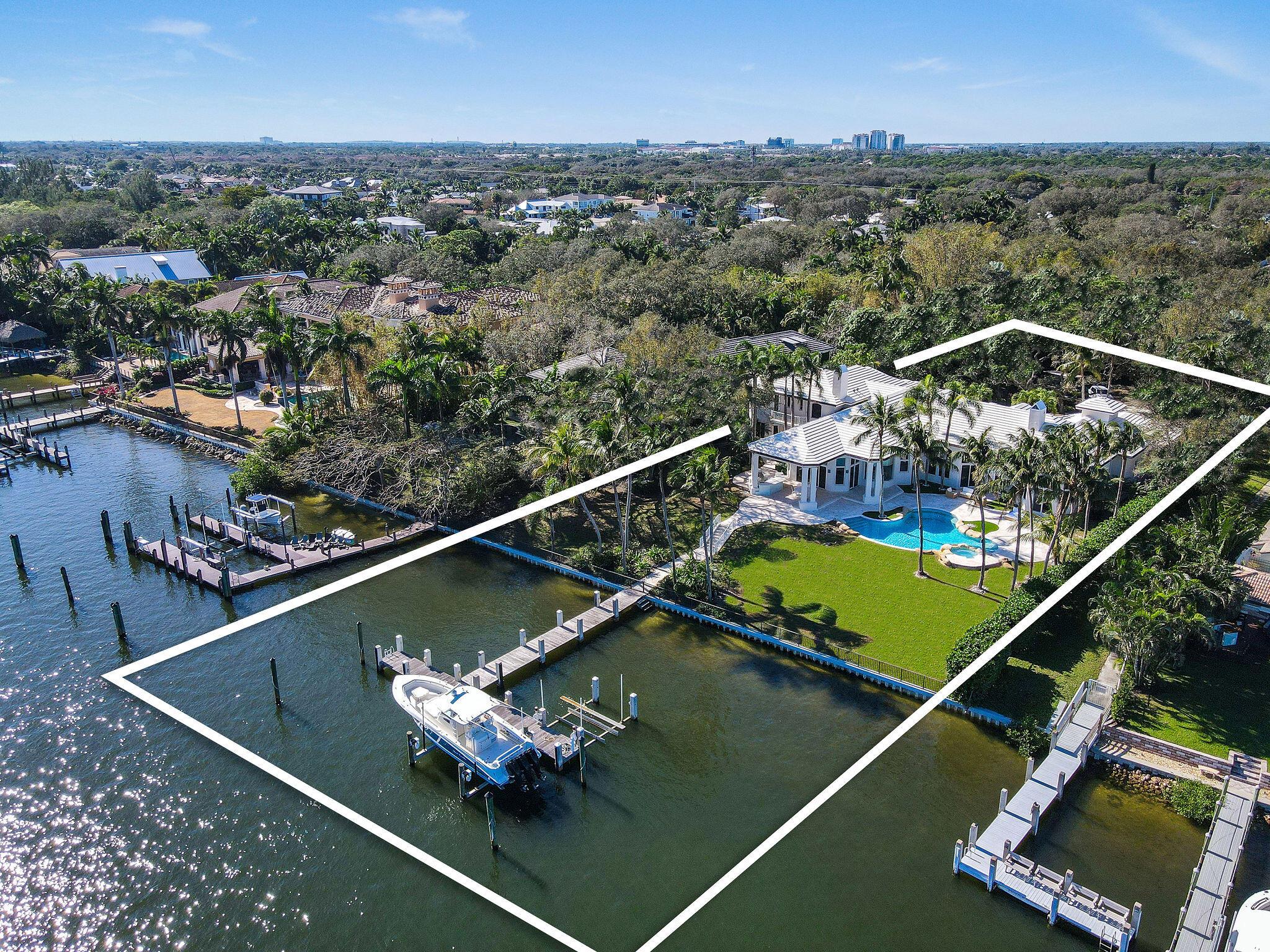 Truly one-of-a-kind! An exceptional opportunity to possess a well-established piece of direct intracoastal real estate in the heart of Palm Beach Gardens. Nestled perfectly on an elevated 1.04-acre lot, this privately gated expansive ranch estate has just undergone a complete and extensive renovation and was designed top to bottom by renowned interior designer Caitlin Kah Interiors, imbuing it with the freshness of new construction. Surrounded by meticulously maintained mature oak trees, this remarkable waterfront haven offers generous green views and an optimal eastern exposure breeze. Boasting an extremely rare 180 feet of deep-water intracoastal frontage, the property provides direct intracoastal action on a high and wide scale. Inside, new white oak wood floors, custom cabinetry, expertly designed lighting, wallpaper, window treatment, and finishes, a state-of-the-art chef's kitchen with top of line Wolf Subzero Miele appliances, and 25 ft soaring ceilings harmoniously blend elegance, comfort, and luxury at 2270 Wilsee Rd. 

The resort-style backyard features a pool and spa, turf grass, coconut palms, a summer kitchen, and outdoor living spaces with pesky cypress ceilings creating an expansive and inviting atmosphere seldom found in direct intracoastal living. Additional highlights include, brand new roof, full home automation control4 system lighting speakers camera etc, 4-car garage , new floors, new bathrooms, kitchen, impact windows, copper gutters and more