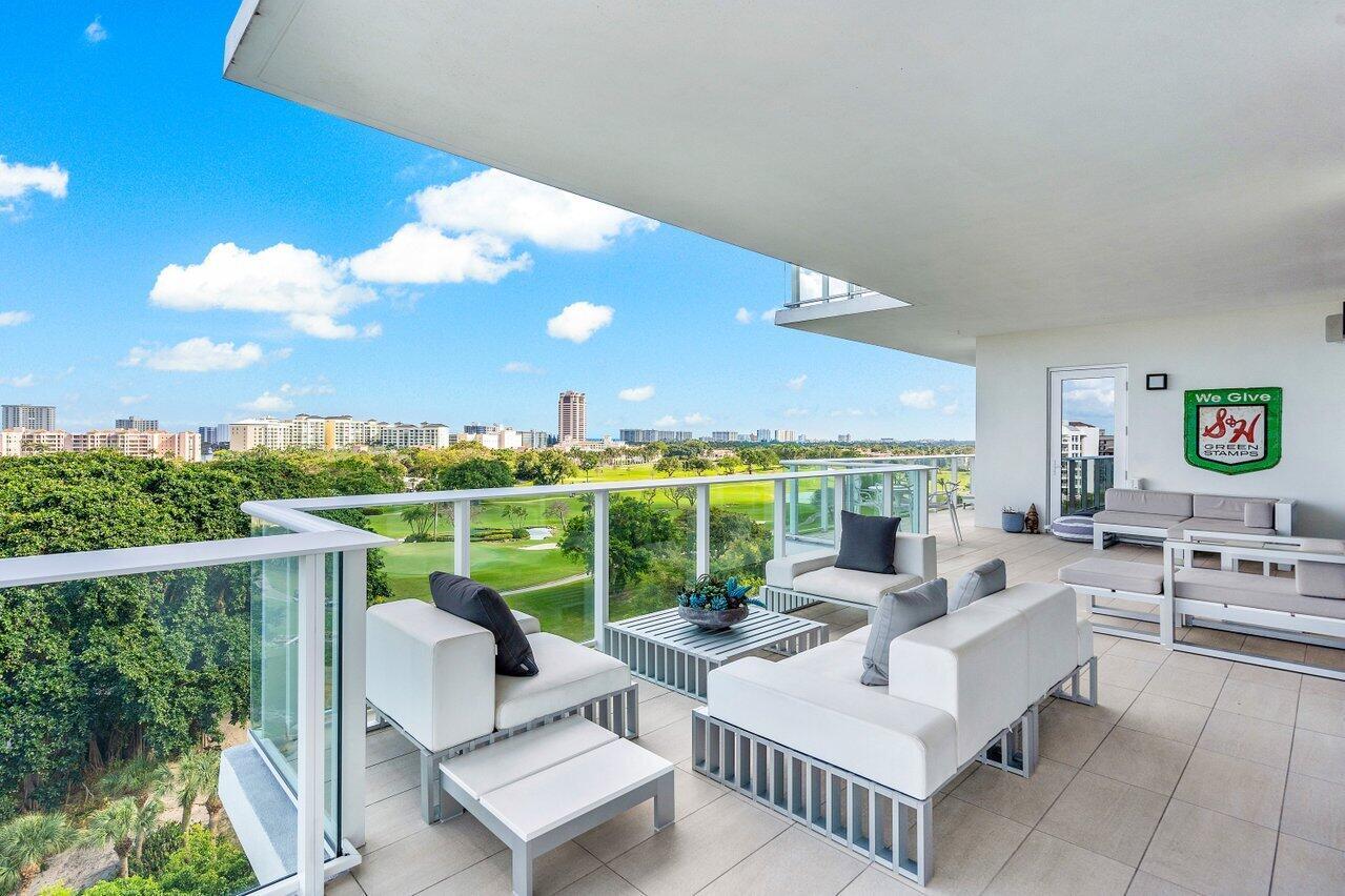 This exceptional 3-bedroom + den residence on a coveted high floor boasts stunning views of the golf course and ocean from its expansive windows. Located in the prestigious ALINA Residences in Boca Raton, this exclusive home offers a private elevator entry and state-of-the-art SMART home features including Crestron lighting and automated blinds. This rarely available unit on the Northeast corner offers incredible natural light. The space is elegant and inviting with floor-to-ceiling windows, 10' ceilings, and Italian porcelain flooring. The gourmet kitchen is equipped with top-of-the-line Miele appliances, including double dishwashers and ovens, refrigerators, freezers, a wine refrigerator, and an in-wall Miele coffee maker.