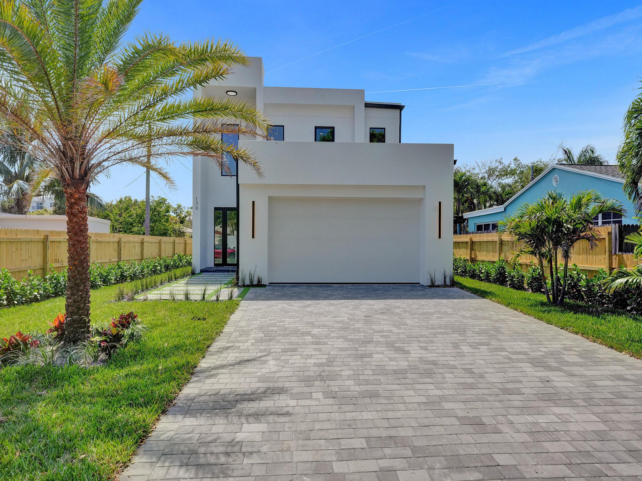 Welcome to your dream coastal retreat in the heart of East Lantana Beach! This stunning new construction home offers the ultimate blend of luxury, convenience, and seaside living. Located just steps away from pristine beaches, charming restaurants, serene nature preserves, and trendy shopping destinations, this two-story gem boasts four bedrooms, three bathrooms, a two-car garage, and a sparkling swimming pool. Step inside to discover a spacious and bright interior featuring modern finishes, high ceilings, and ample natural light throughout. The open-concept living area seamlessly flows into the gourmet kitchen, complete with stainless steel appliances, sleek countertops, and a large island perfect for entertaining guests or enjoying casual meals with family. Buy New without the worry!