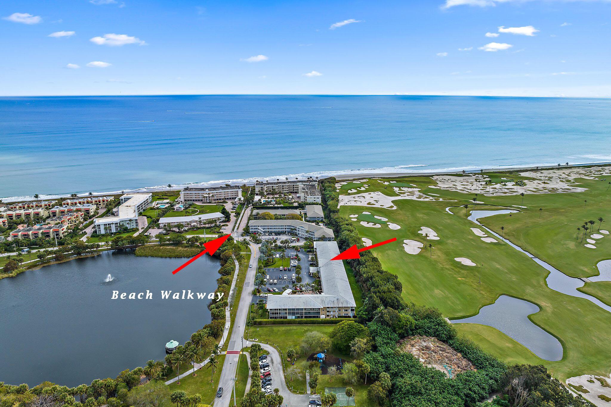 Enjoy Juno Beach living. Steps to the finest beach down your beach walkway and enjoy strolls around the Pelican Lake walking path. Largest condo(1,580 sq. ft) in the building with desirable Southern exposure  overlooking Seminole Golf Club. The top floor condo features a large patio with sliding glass windows. One of a few condos with own washer/dryer. Nicely updated with newer kitchen and bath cabinets & granite counters. Minutes to great restaurants and shopping. Come see what makes Juno Beach one the the favorite towns in Palm Beach County.