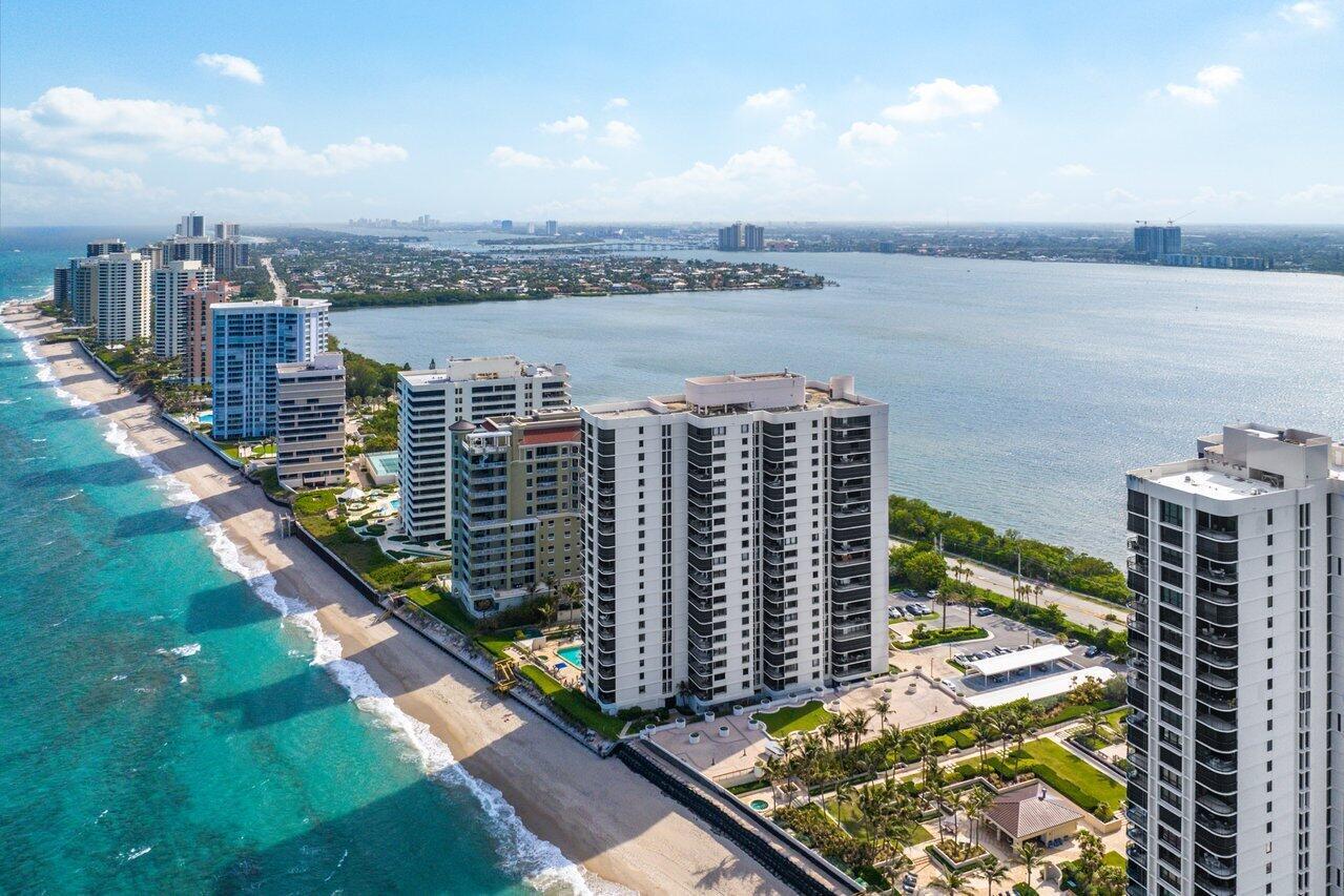 Live the luxury lifestyle as if you were on vacation every day with incredible colorful ocean blues and intracoastal views. This 2br/2ba condo located in the Eastpointe community on Singer Island has nice touches throughout. There is incredible open living space with a formal dining area, plus a side dining counter too. Walk out on to the spacious balcony and check to see if its a pool day or beach day or just relax and enjoy living the Florida life. This is a gated community with assigned parking in the garage, plus additional storage area. The building amenities include beach access, pool, hot tub/sauna, billiards/game room, library, community area, and fitness center. New roof anticipated to be completed by end of May. Just Turn the key and enjoy the lifestyle!