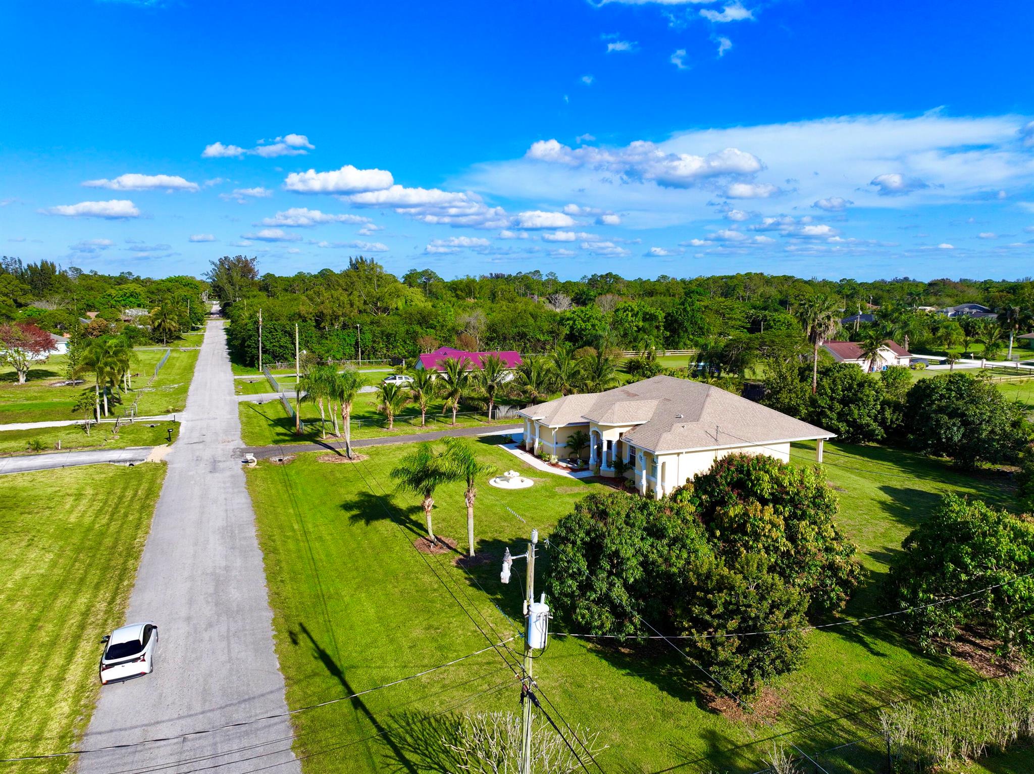 3279 total sq ft ***1.14 ACRES *** no Hoa **. ROOM FOR POOL/ GUEST HOUSE/ WORKSHOP *** WELCOME TO YOUR OWN PRIVATE PARADISE NESTLED IN THE SERENE NEIGHBORHOOD OF LOXAHATCHEE, FLORIDA ***. THIS STUNNING PROPERTY AT 17466 38TH LANE, OFFERS THE PERFECT BLEND OF LUXURY, TRANQUILITY, AND MODERN COMFORT ** GREETED BY METICULOUSLY MANICURED LANDSCAPING AND A GRAND ENTRANCE, THIS HOME BOASTS UNPARALLELED ELEGANCE AND CHARM **. STEP INSIDE TO DISCOVER A SPACIOUS AND BRIGHT INTERIOR FEATURING HIGH CEILINGS, LARGE WINDOWS THAT FLOOD THE ROOMS WITH NATURAL LIGHT, AND EXQUISITE FINISHES THROUGHOUT ** THE GOURMET KITCHEN IS A CHEFS DREAM, EQUIPPED WITH STAINLESS APPLIANCES, CUSTOM CABINETRY, AND A  FRIENDLY BREAKFAST BAR  PERFECT FOR ENTERTAINING GUEST AND THE FAMILY **  ***  NO HOA-BRING THE RV, BOAT, THE OPEN-CONCEPT LIVING AND DINING AREAS PROVIDE A SEAMLESS FLOW AND ARE IDEAL FOR BOTH INTIMATE GATHERINGS AND LARGE CELEBRATIONS **   RETREAT TO THE LUXURIOUS MASTER SUITE, COMPLETE WITH A SPA-LIKE EN-SUITE BATHROOM  WITH LARGE WALK IN CLOSETS AND BREATHTAKING VIEWS OF THE LUSH SURROUNDINGS.  ADDITIONAL 2 BEDROOMS ARE GENEROUSLY SIZED AND BEDROOM #4 HAS NO CLOSET AND CAN BE USED AS BEDROOM / OFFICE / MANCAVE / EXERCISE ROOM *** WHICH IS PERFECT FOR FAMILY MEMBERS OR GUESTS ***.  !!!  STEP OUTSIDE TO YOUR OWN PRIVATE OASIS WHERE YOU WILL ENJOY A COVERED PATIO FOR AL FRESCO DINING, AND AMPLE SPACE FOR OUTDOOR RELAXATION AND RECREATION ** MULTIPLE VARIETY OF MATURE EXOTIC FRUIT WHICH  INCLUDES- DIFFERENT VARIETIES OF MANGOES  , MULTIPLE VARIETIES OF AVOCADOS ,   LEECHES, LONGAN, SUGAR APPLE, COCONUTS, TAMARIND , CUSTARD APPLE, GUAVA, ANDE LOTS MORE  *** THE EXPANSIVE BACKYARD IS A BLANK CANVAS AWAITING YOUR PERSONAL TOUCH* CREATE THE OUTDOOR OASIS OF YOUR DREAMS !!!! LOTS OF ROOM FOR CUSTOM POOL / WORKSHOP AND GUEST HOUSE**
LOCATED IN THE HIGHLY SOUGHT AFTER NEIGHBORHOOD OF LOXAHATCHEE FLORIDA, THIS PROPERTY OFFERS THE PERFECT COMBINATION OF PRIVACY AND CONVENIENCE.  ENJOY THE PEACE AND QUIET OF COUNTRY LIVING WHILE BEING JUST A SHORT DRIVE AWAY FROM TOP RATED SCHOOLS, SHOPPING, DINING, AND ENTERTAINMENT OPTIONS *** DON'T MISS THIS RARE OPPORTUNITY TO OWN A PIECE OF PARADISE IN LOXAHATCHEE** SCHEDULE YOUR SHOWING TODAY AND EXPERIENCE THE LUXURY AND SERENITY THAT THIS EXCEPTIONAL PROPERTY HAS TO OFFER ** NO HOA- BRING THE RV, BOAT, TRAILER AND PETS  ***