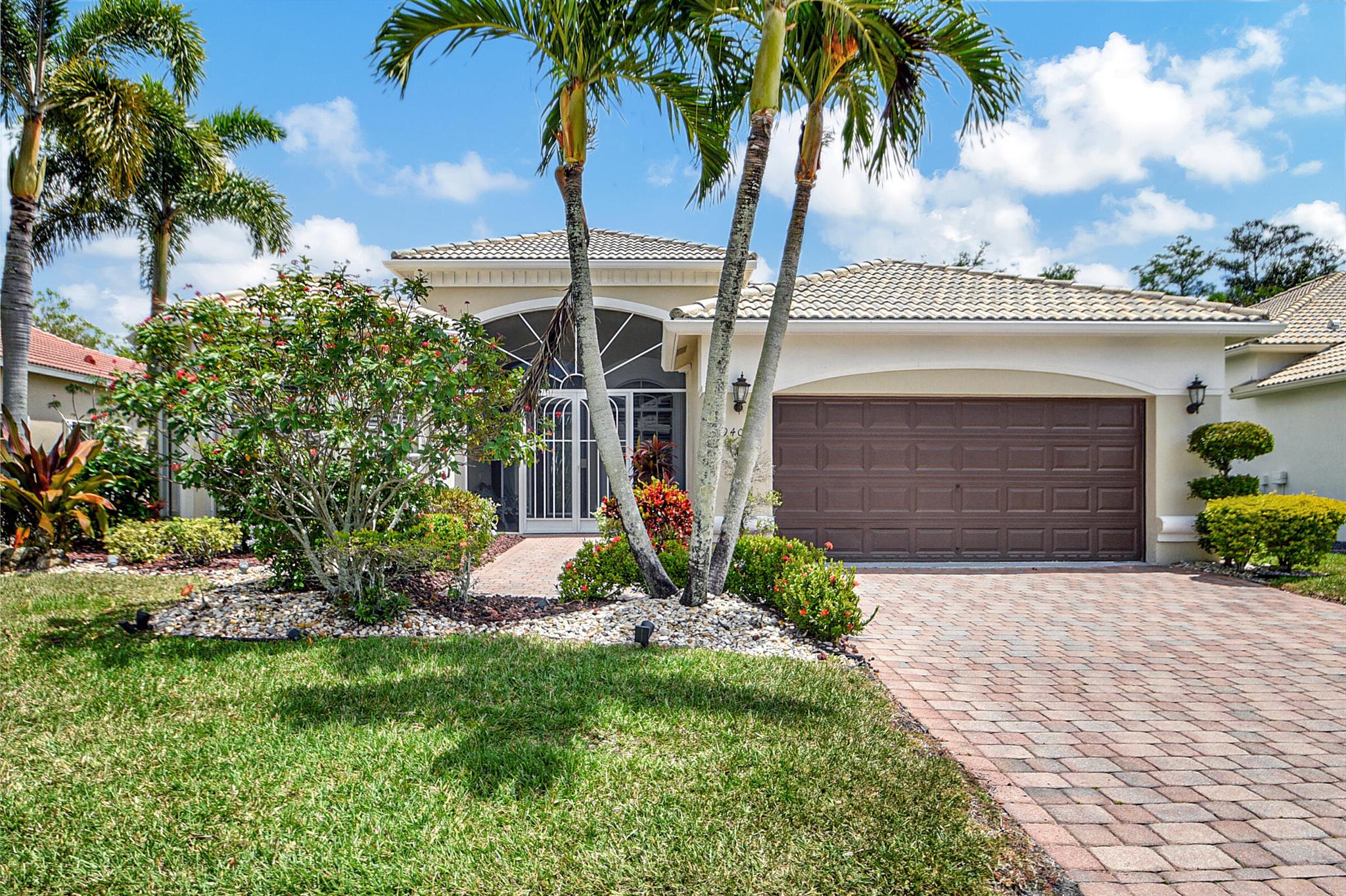 Welcome to your home in paradise.  This tropical pool  home is light and airy, open and bright.  Neutral tones throughout;.  Walk in to soaring ceilings and a stunning view of the preserve.  This is Florida at its best.  You will find, beautiful lighting fixtures, two walk in closets, a butler pantry,  plantation shutters and more in this clean, stunning home, Third bedroom was converted to den/office. The community offers ammenities galore including a cafe, clubs, shows, fitness activities, and much much more.  There is a oone time Capital Contribution  to the HOA due at closing.  All information is approximate and should be independantly verified.