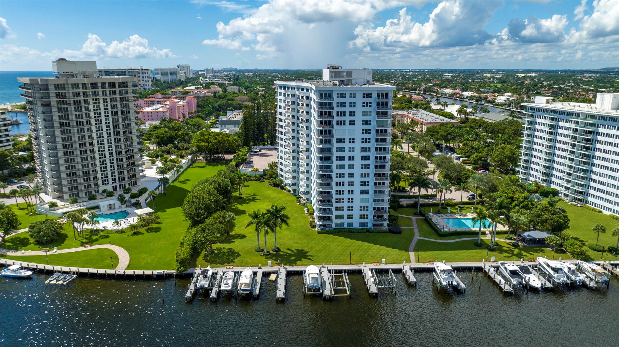 An exclusive boutique 17-story condominium, Lake House South stands majestically on the southern shore of Lake Boca Raton on the Intracoastal Waterway, where vistas sweep to the Atlantic Ocean and also overlook the city. Featuring a stunning lobby and club room attended by a 24-hour doorman, the Lake House South Condominium offers a high level of privacy with 122 residences. This desirable address is sought after for its effortless luxury lifestyle and prime location, next to the Four-Diamond Waterstone Resort & Marina, and near South Inlet Park's ocean beachfront as well as the world-famous resort, The Boca Raton, with Mizner Park's fine shopping and dining just a couple miles away.