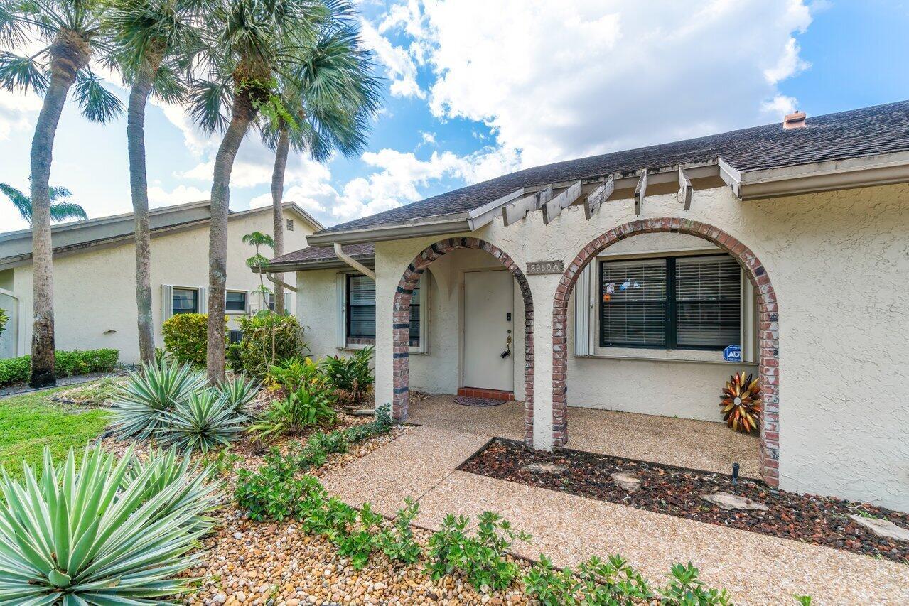 This spacious 3-bedroom/2-bath home in the Village of Boca Barwood offers a rare canal front location with stunning water views and a 1 car garage. Boasting a large screened patio and ample green space, it's perfect for enjoying outdoor living. The pet-friendly policy and very low HOA fees make it an ideal community. With a restriction on rentals for the first two years, buyers can settle in and enjoy this serene retreat. This property presents a wonderful opportunity for those seeking a tranquil yet conveniently located home in Boca Raton. Zoned for A rated schools. Amenities include, pool, clubhouse, and play ground.