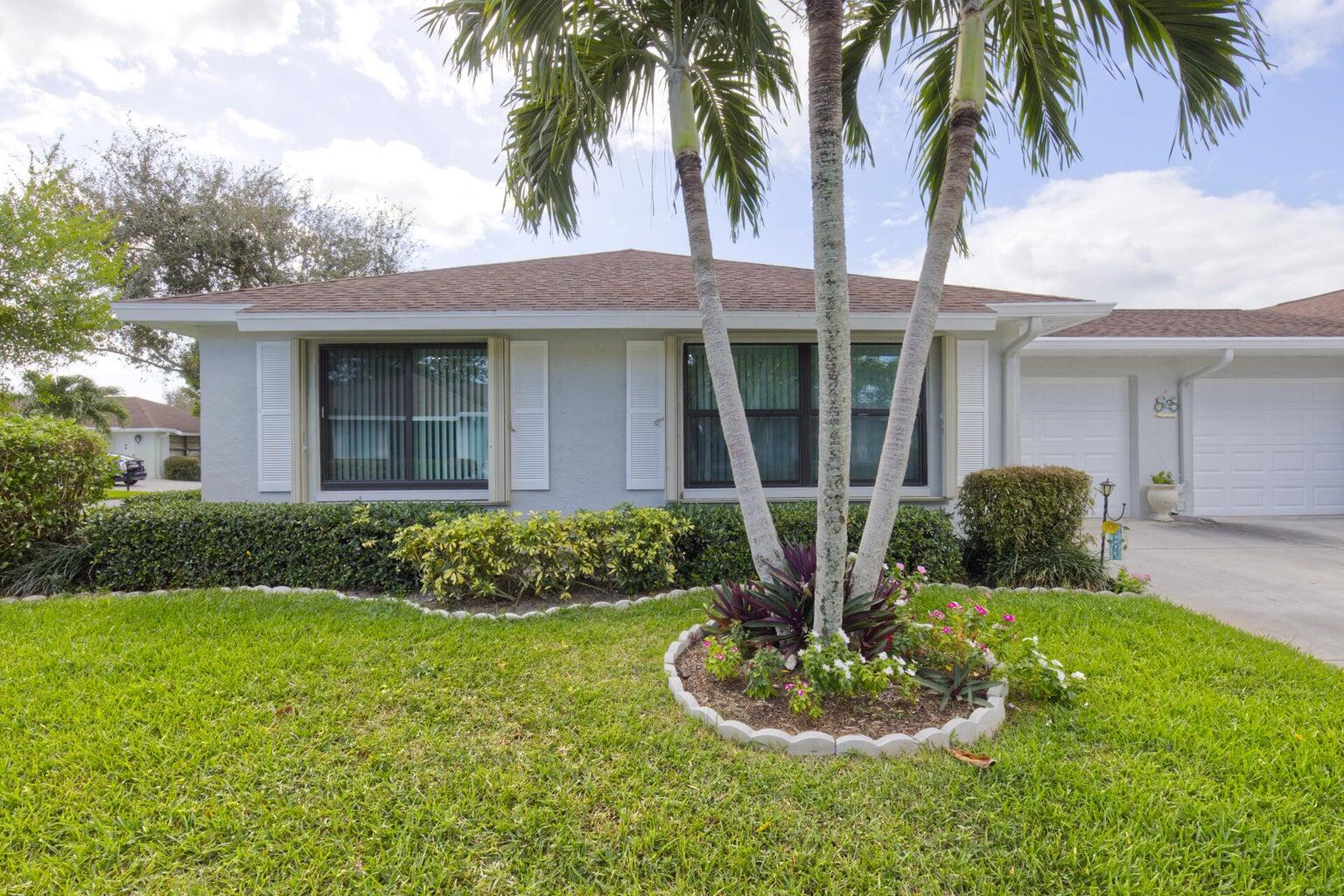 Completely updated and meticulously maintained corner villa at Bent Tree Villas East. Updated kitchen and baths; stainless steel  appliances, beautiful enclosed Florida sunroom with impact glass doors. Oversize rear patio with pavers recently installed. Newer windows throughout. Water heater installed 2022; All kitchen appliances were replaced 2022. Full-size washer and dryer. HVAC system 2019. Community amenities include clubhouse with library, billiard room and large community pool. HOA dues cover roof, building insurance, water, lawn care, and basic cable. HOA requires 15% minimum down payment when purchasing.