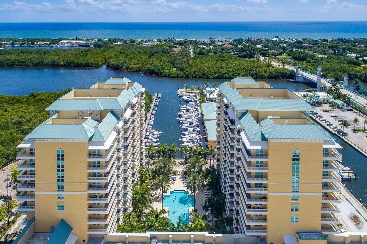 STUNNING DIRECT OCEAN AND INTRACOASTAL VIEWS in this rarely available East facing unit w/wraparound terrace! Awake to sunrises over the ocean in this expansive 1,646 sq ft, 3 bedroom/2 bath residence with all of the amenities of a fabulous resort! Living areas and kitchen offer unparalleled, panoramic water views, with a great open concept layout perfect for entertaining! The split bedroom plan affords privacy for you and your overnight guests. Large primary suite features floor to ceiling windows w/stunning views of the intracoastal and ocean waterway! All 3 bedrooms have amply sized closets! Granite kitchen counter tops and Euro Cabinetry, stainless steel GE appliances, pantry, ceramic tile. Convenient to all that Boynton & Delray have to offer! There are charter boats, boat rentals, jet ski rentals and more, right outside of your building! Private marina on site has w/wet slips for sale &amp; rent (subject to availability).This property is also adjacent to 2 of the most popular waterfront restaurant/bars (Two George's and Banana Boat) Ride your bike or walk over the bridge to beautiful sandy beaches! The building amenities include a luxury, resort-style pool and spa, state of the art fitness center, theater room, billiards room, club room, 24-hour security, gated parking garage and more! Marina Village is THE place to be! Live here full time, seasonally, or even rent this unit out when you're not using it
