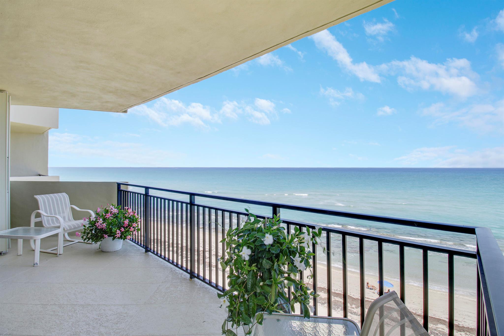 Direct ocean front condo. Wake-up and soak-in the glorious sunrise stretching out over the Atlantic Ocean from one of your four balconies. On Singer Island's 4.7 miles of white sand beaches. Located in the easily accessible north end of the peninsula. Seagrape amenities include cable; electric vehicle charging; a resort style heated pool and spa; clubhouse with a kitchen; outdoor grilling area; tennis; shuffleboard and an onsite property manager. Private beach access! Additional Storage space. Assigned and guest parking. Covered parking. The exterior entrance, lobby, hallways, elevators and condo front doors of this sixteen story building have been elegantly remodeled. A great opportunity to create a private retreat on the ocean with views that are priceless.