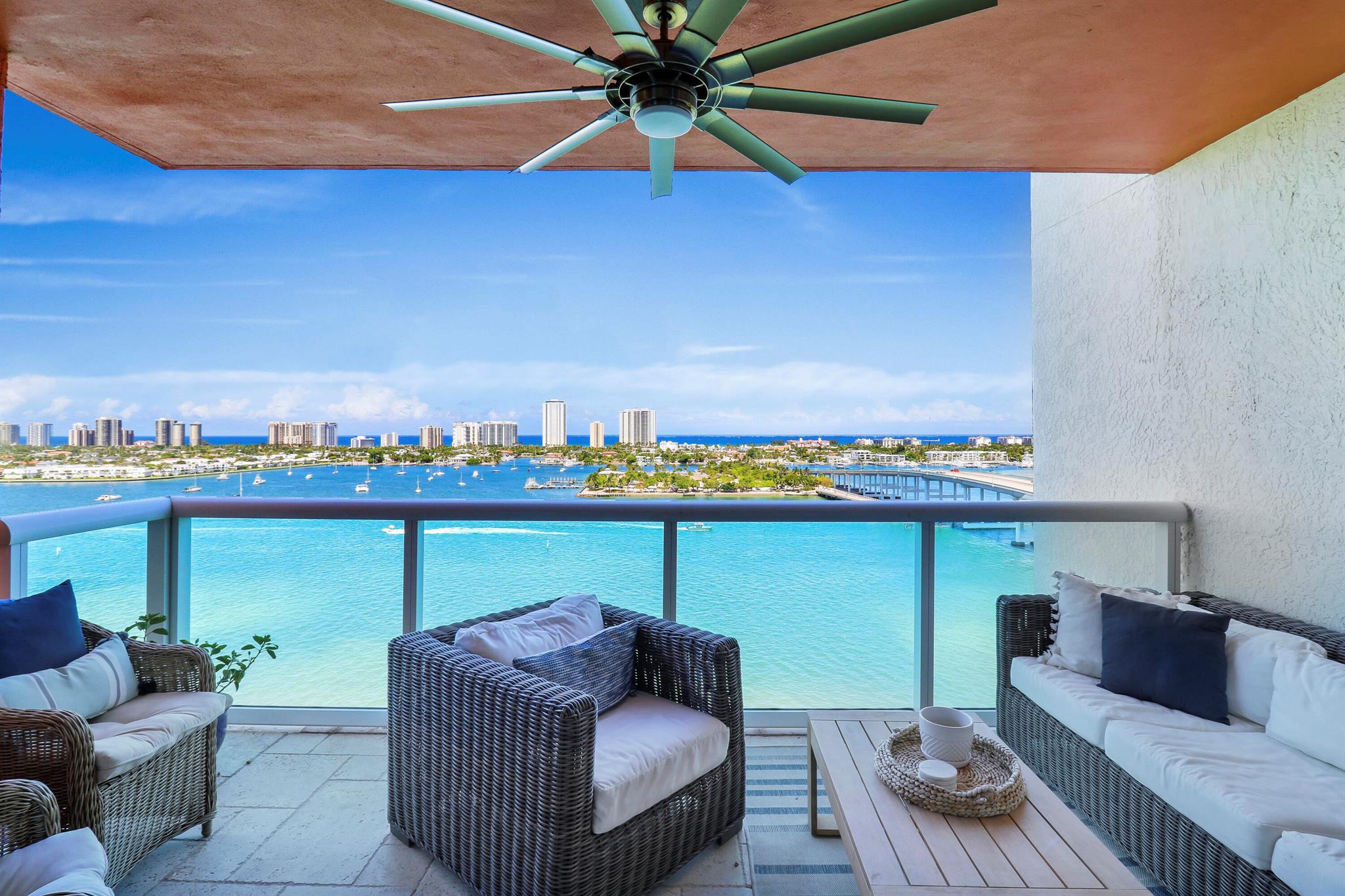 Absolutely stunning 3/3 unit with spectacular direct Intracoastal / Ocean views from your private balcony on the 15th floor. This beautiful condo has been meticulously maintained and features a spacious kitchen with an open floorplan, large master bedroom with direct views walk-in closets and large guest rooms. Marina Grande is centrally located w/ resort style amenities, including garage parking, heated pool, jacuzzi, tennis & pickleball, bbq grills, community room, valet parking, fitness center and a full-service marina for you boaters. Schedule your private showing today.