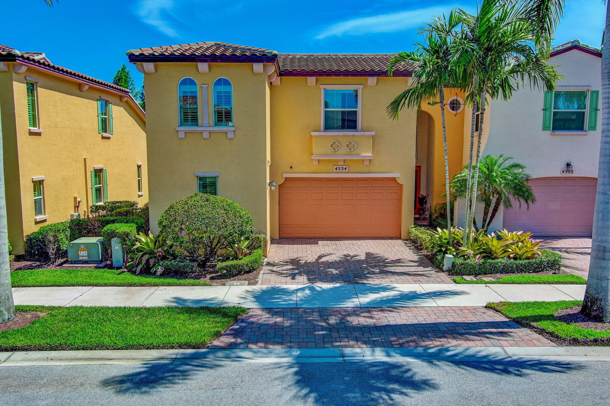 The gated community of the Desirable Trevi at the Gardens offers a tranquil secluded retreat-like atmosphere that's close to Palm Beach Gardens' amenities. This pristine open-spaced floor plan with high ceilings flows from the kitchen to great room to downstairs primary suite. Oasis like patio affords garden views. The laundry and powder room are on lower level, and the upstairs guest rooms and full bath give a sense of privacy and separation. Close to restaurants, shops, I-95 and the Turnpike, enjoy access to everything while savoring the peacefulness of your secluded home. With its location and features, this townhome will NOT last! It is a MUST SEE for anyone wishing to make Palm Beach Gardens their home.