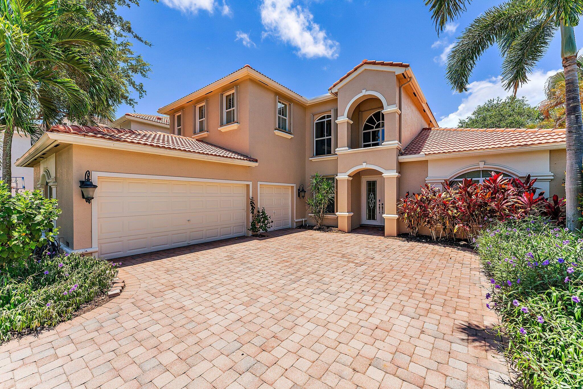 GORGEOUS WARM and INVITING are just a few words to describe this well loved estate home in the community of Mirabella. As you enter the custom front doors, you are greeted by the stunning staircase surrounded by an expansive high ceiling that opens up the massive feel of the home. Sliding glass doors allow an open view of the updated and refreshed private backyard oasis complete with a newly resurfaced heated pool, pavers, artificial turf and screened in patio. The primary bedroom is located on the main floor as well as the 5th bedroom with 3 additional bedrooms upstairs. Some of the features of this home include a 26k watt whole house generator, tankless water heater, new central vac and garage door motors. The flooring is ceramic tile down and revwood laminated wood floors upstairs. 3 newer A/C units (2017, 2021, 2023) and a long driveway for plenty of parking. The location of this fun family community of Mirabella is ideal and close to everything you need including A-Rated schools. The community clubhouse is well equipped with a fitness center, resort style pool, tennis court, picnic area and playground.  Please don't miss this one! You will be so happy to experience it in person. Schedule your private showing today!