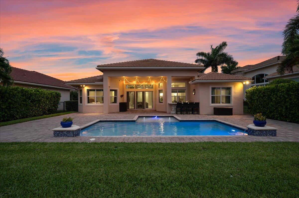 Fantastic Rare Model (Beaumont), Located in the Prestigious Jupiter Country Club! Oversized 4Bed/3.5 Bath Single Level Pool Home has a Huge Fenced in Backyard + NO WAIT, FULL GOLF MEMBERSHIP. Stunning Golf Course, (3rd Hole) Preserve & Fountain Views. Separate Den, Family, Living & Dining Rooms. Open Modern Kitchen Includes; Quartz Counters, Honed Marble Backsplash & Top Notch Appliances. Spacious Primary Bedroom has His/Hers Shelved Closets + a Spa-Like Bathroom with Shower Jets & Rain Head Feature. Large 2nd/3rd & 4th Bedrooms. Impact Windows & Doors Provide Amazing Pool/Lake & Golf Course Views. Interior & Exterior Features Include; Crown Molding, Coffered Ceilings, Exquisite Marble Floors, Extended Patio with Covered Lanai, Summer Kitchen + A BUILT-IN HOME GENERATOR. 3 Car Garage. Resort Country Club Amenities, Minutes to the Beach, Downtown &amp; Airport. "A" Rated Schools.
Property Currently Has a Rare Full Golf Membership That Can Be Conveyed With The Sale of The Property. See Attached Membership Cost Brochure.
