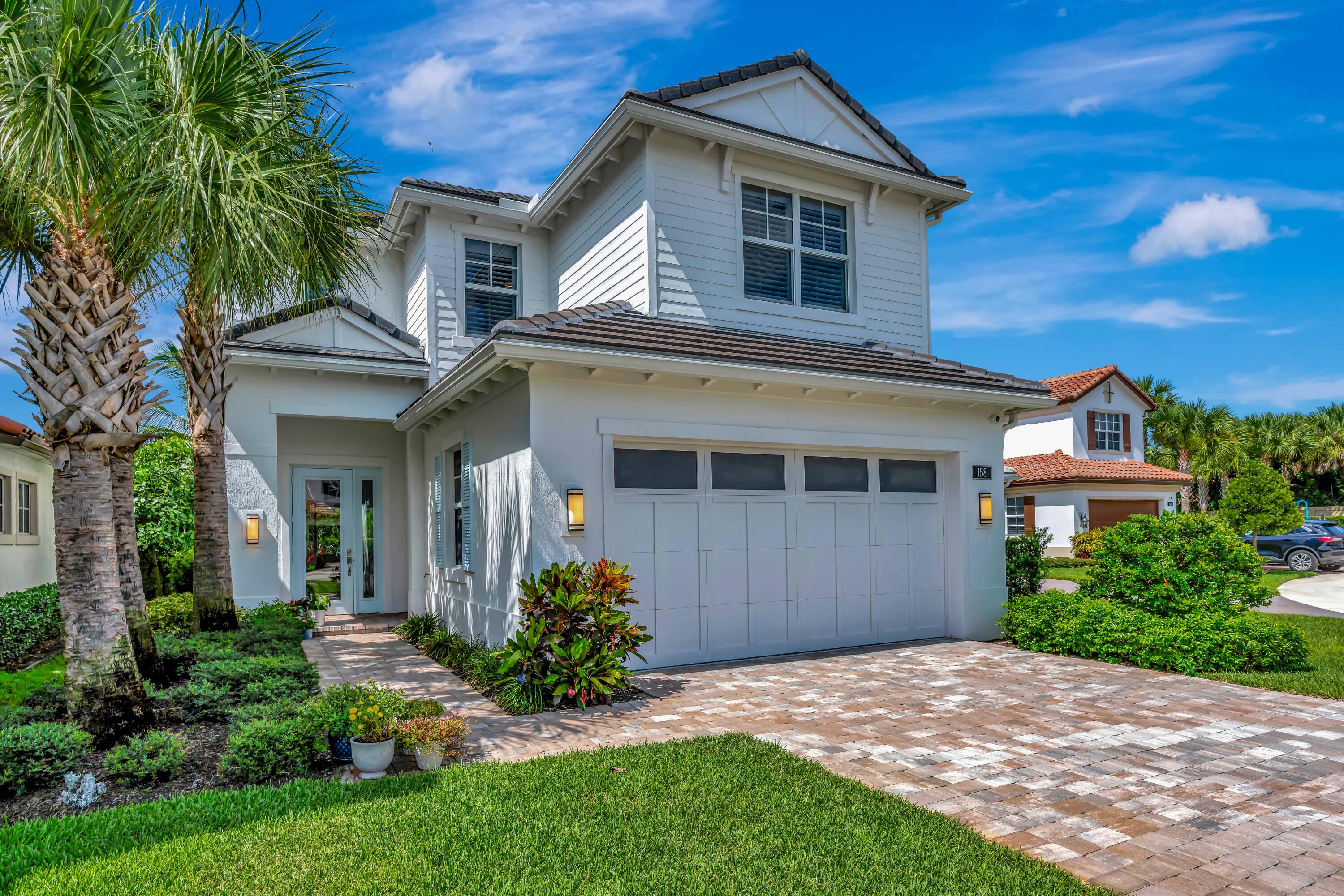 NEWLY CONSTRUCTED home in private Bonnette Hunt Club in the heart of Palm Beach Gardens.  Shows like a model! Home is well situated on a premier lake lot in the community.  Bright and spacious open floor plan.  Expanded Evergreen 4 model with 3.5 baths. Plenty of room for a pool. First flr. den is perfect for home office or playroom. Gourmet Chef's kitchen features expansive Quartz island with waterfall edge. GE Stainless appliances. Many upgrades. Primary suite with enormous ensuite bath; walk-in closet and three guest bedrooms offering privacy among each with this floor plan. Extra work space in garage.  500 gal. propane tank for an outdoor kitchen/pool heater. Generator prepped.  Amazing pond and fountain views.  GREAT OPPORTUNITY FOR OWNER SEEKING NEW!