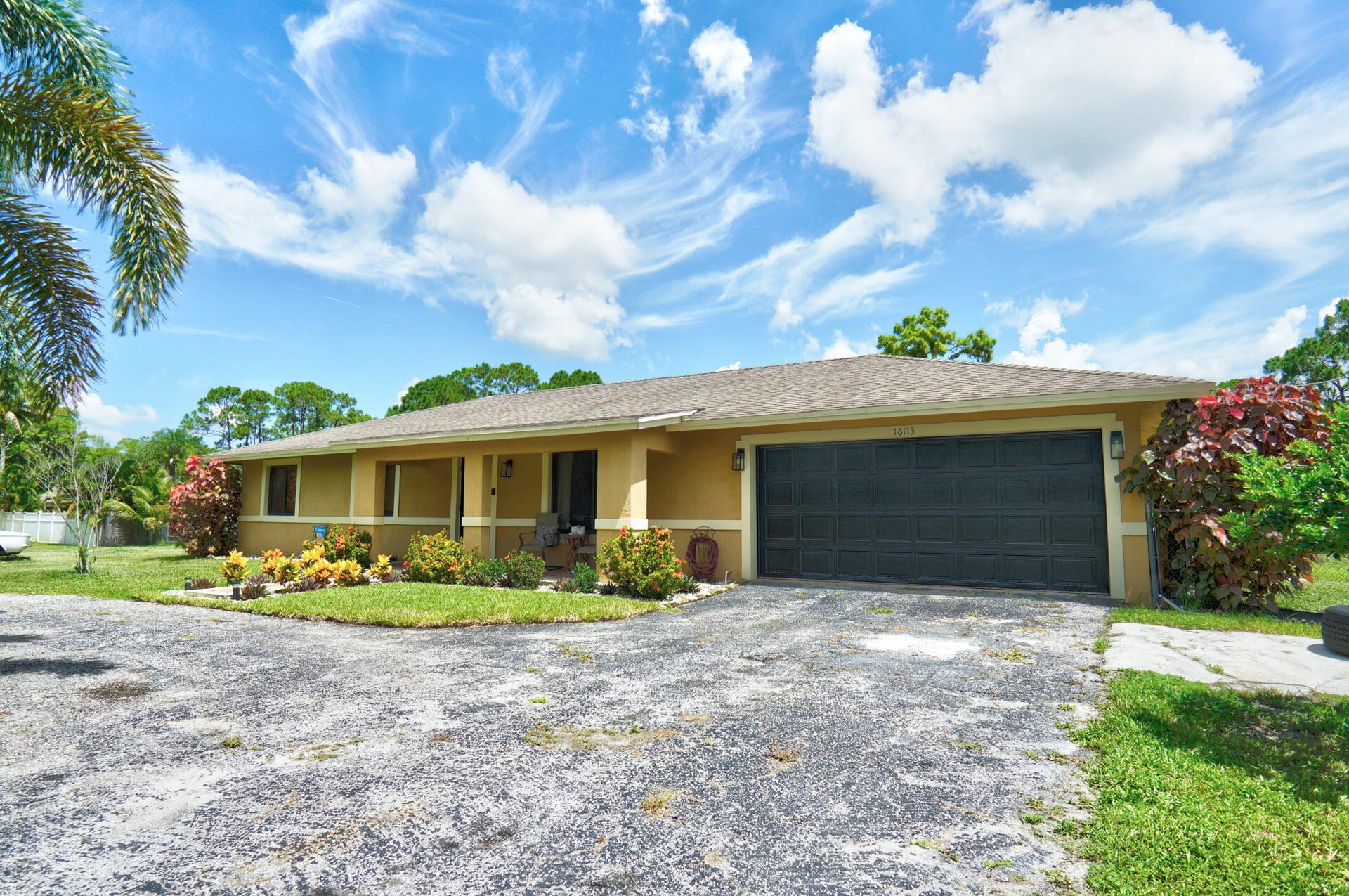 Open floorplan, updated 3 bedroom, plus den, 2.5 bathroom pool home on 1.14 acres. Full impact glass. Fully fenced backyard. Chicken coop. Roof 2018. Brand new well pump. Brand new pool pump. Tankless hot water heater. NO restrictions.