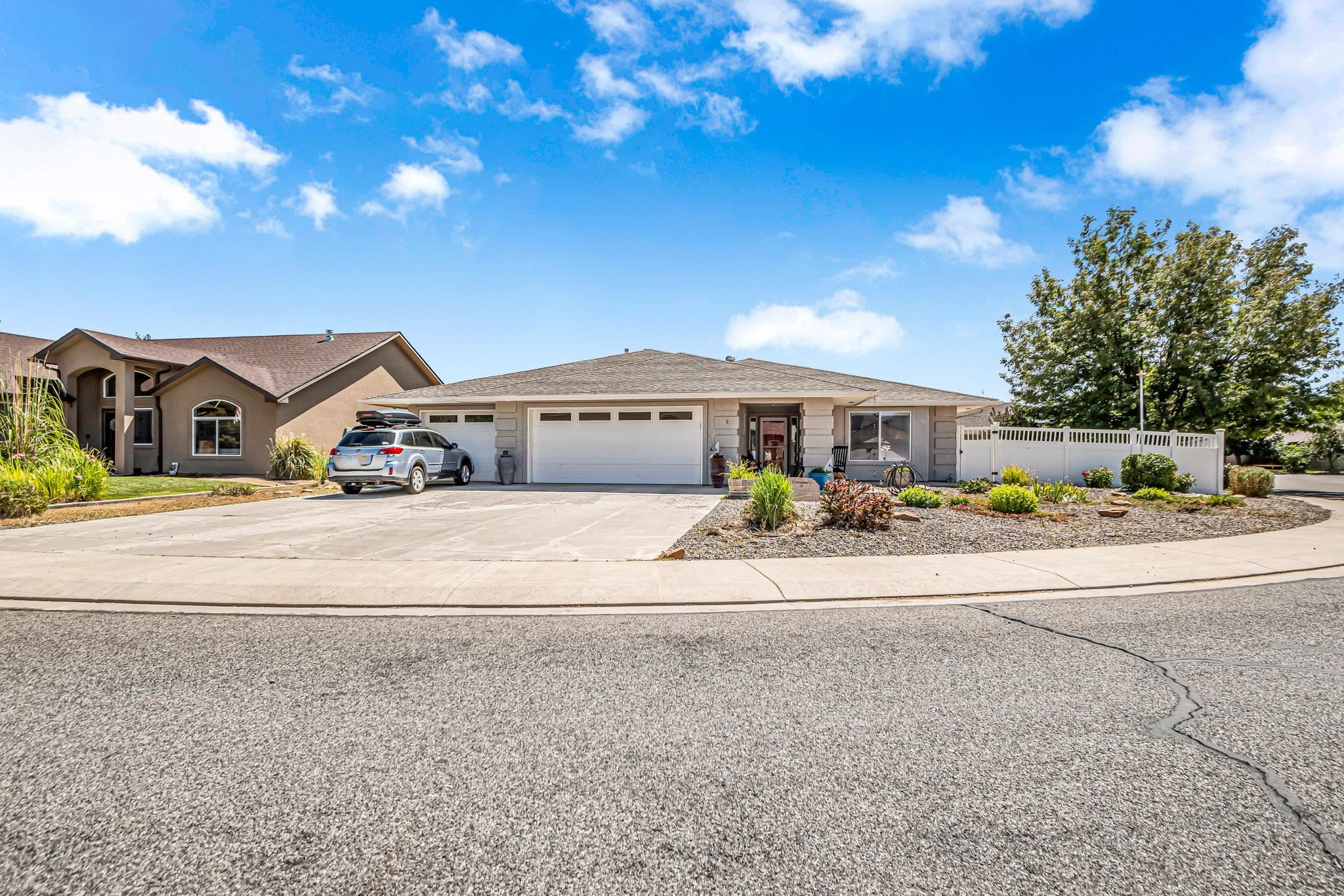 This stunning 3 bed 2 bath home in Fruita, CO is a must-see! Situated on a corner lot, the xeriscape front yard is low maintenance. The home features an office attached to the Primary bedroom, providing a convenient and private workspace and an attached door to the back patio, perfect for enjoying the Colorado sunshine. The 3-car garage includes a workshop for all your DIY projects. Don't let this gem slip away - schedule a showing today!