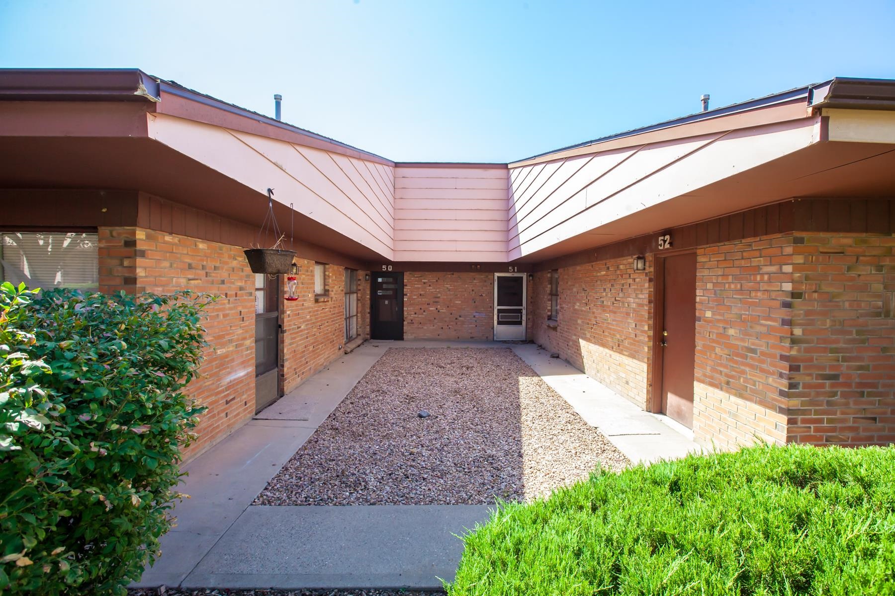 Great investment opportunity! Units are individually deeded but are being sold together. New carpet installed in unit#50 on 9/12/24. HOA covers water, sewer, trash, exterior maintenance/paint, roof replacement, & evap cooler start up/shut down.