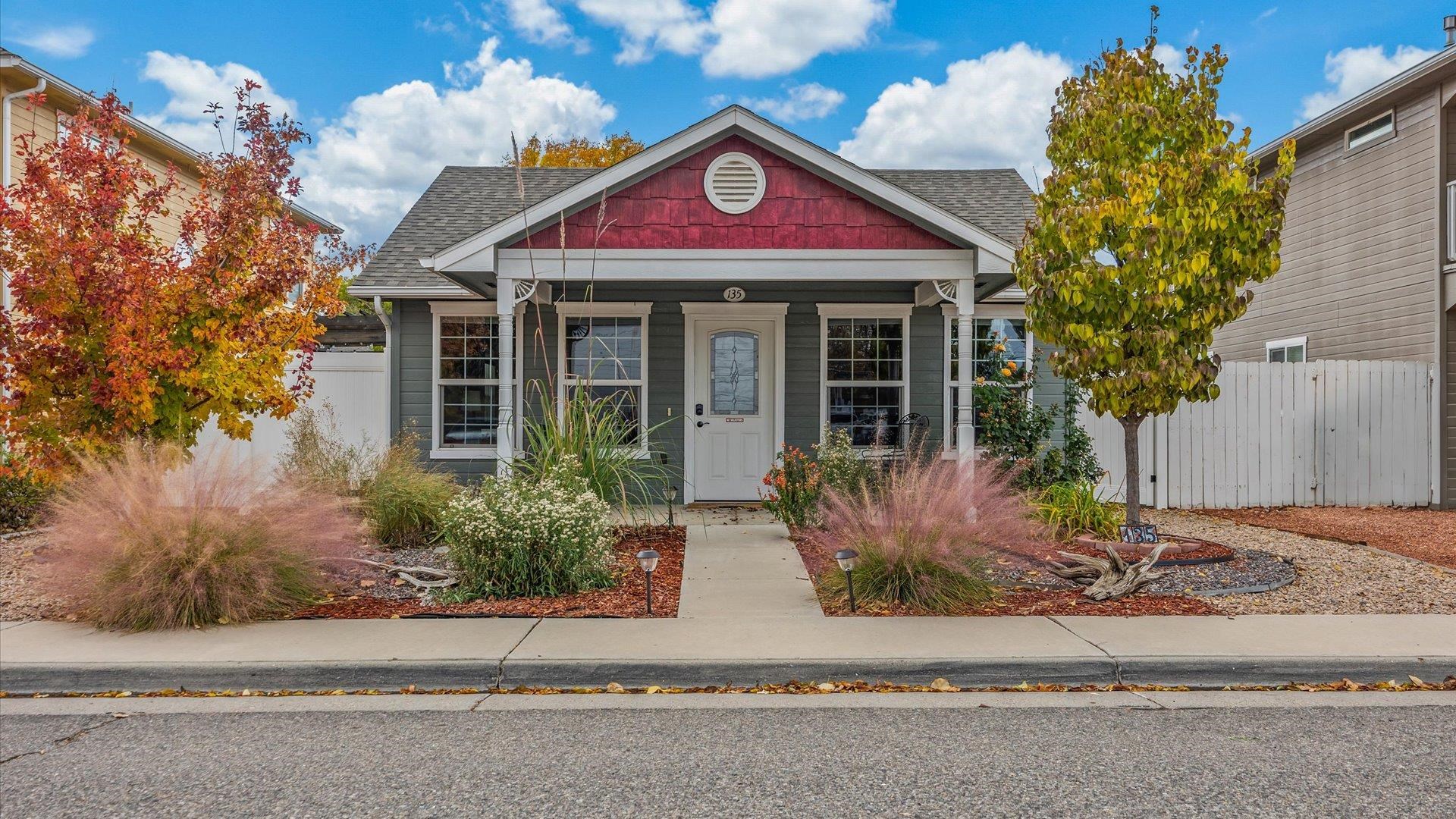 Do not miss out on this opportunity to purchase a beautiful, well maintained, Single-Story home located just minutes from downtown Fruita. This move-in ready 3-bedroom, 2-bath, 1,474 SqFt, + 2-car garage home offers an open floor plan with great flow and many upgrades. From the covered front porch, you’re welcomed into a large living room with lots of natural light. Just beyond is the spacious kitchen w/ SS appliances (fridge, dishwasher, built in microwave and range), island and pantry. Primary bedroom has dual suite closets and ensuite bath. Separate laundry room with sink. Updated LVP flooring throughout. The exterior of the home comes with a covered east facing patio and a side south patio, xeriscape landscaping with drip system, irrigation water and privacy fence. Home currently has a short-term rental license and is being used as an Airbnb. Furniture is included in the price. Solar system is currently leased.